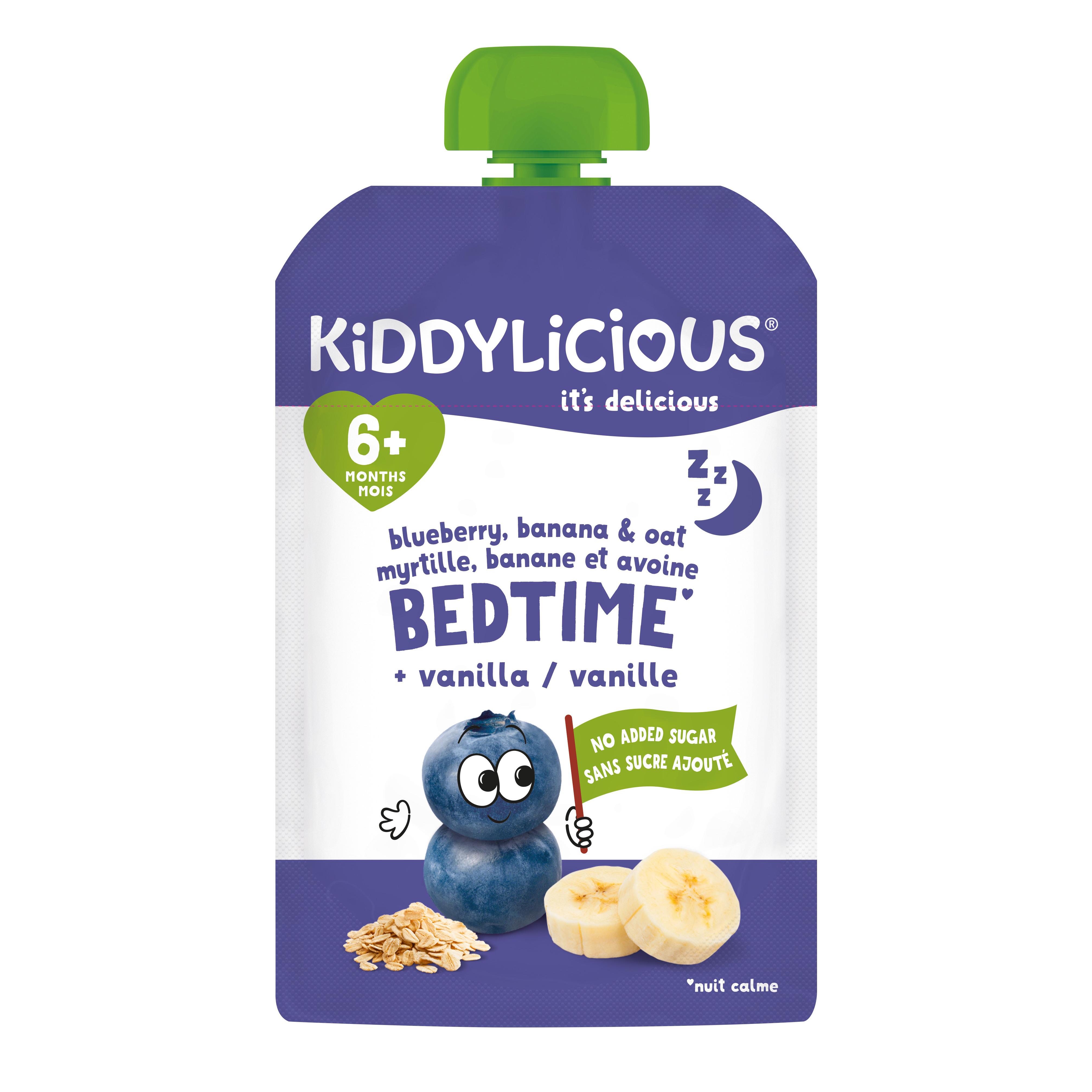 KIDDYLICIOUS Compote fruits myrtille banane avoine vanille dès 6 mois 100g