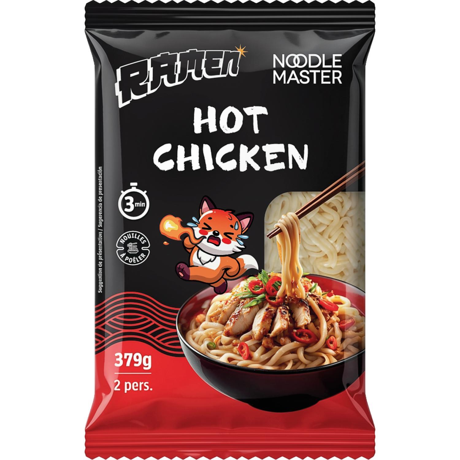 NOODLE MASTER Nouilles udon au poulet pimenté 12 portions 12x379g