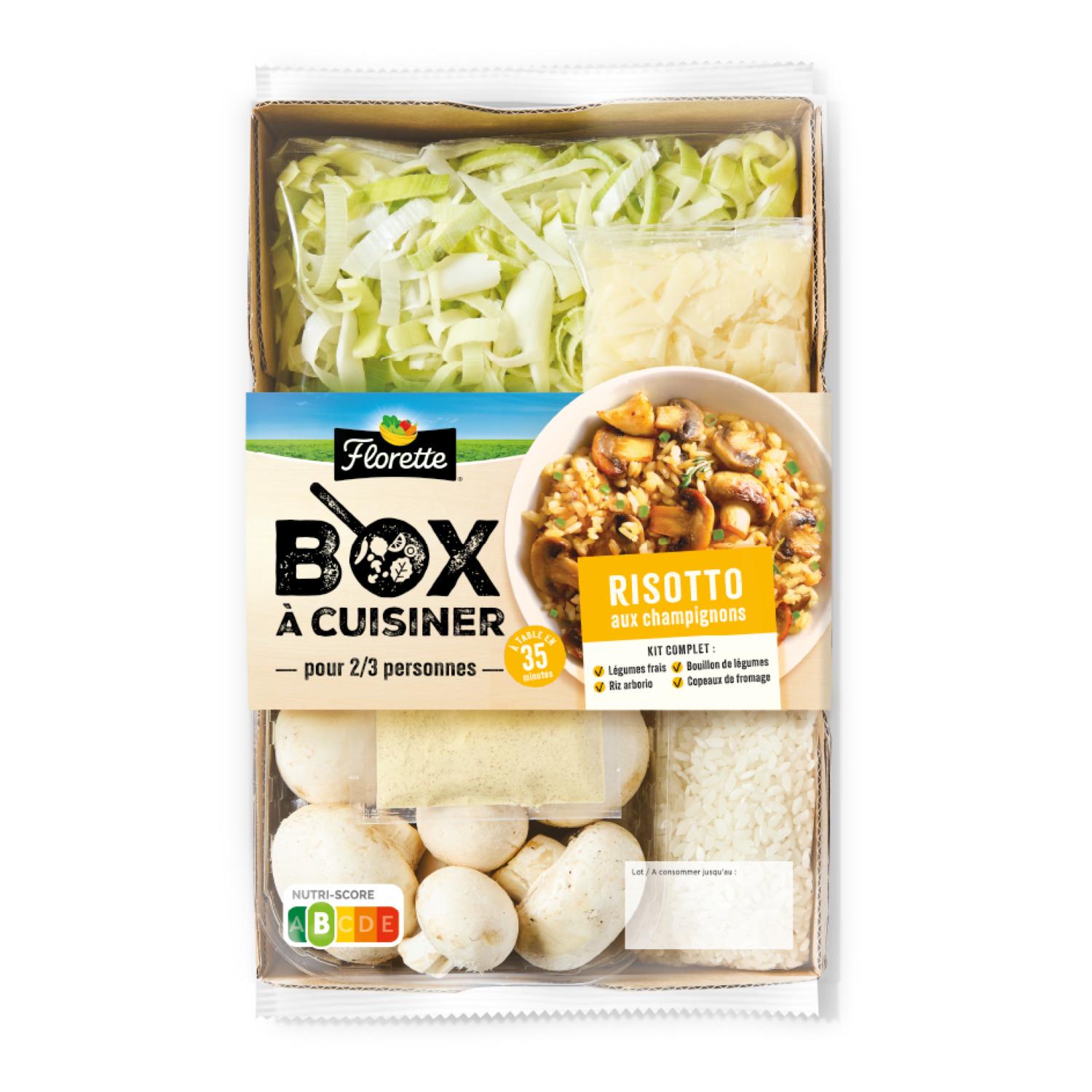 FLORETTE Box à cuisiner risotto aux champignons frais 2/3 parts 610g