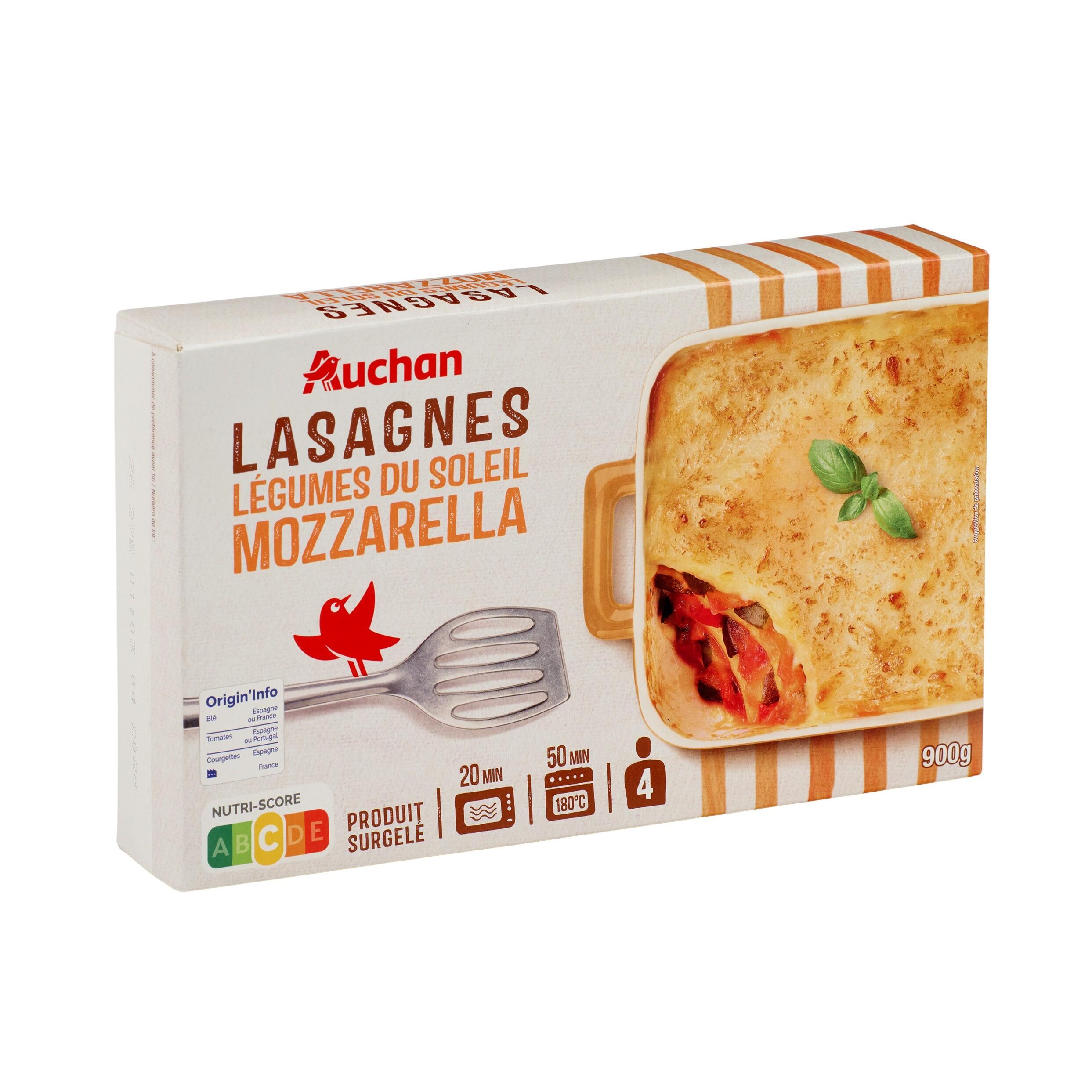 Voir la diapositive 2 : AUCHAN Lasagnes aux légumes du soleil 900g