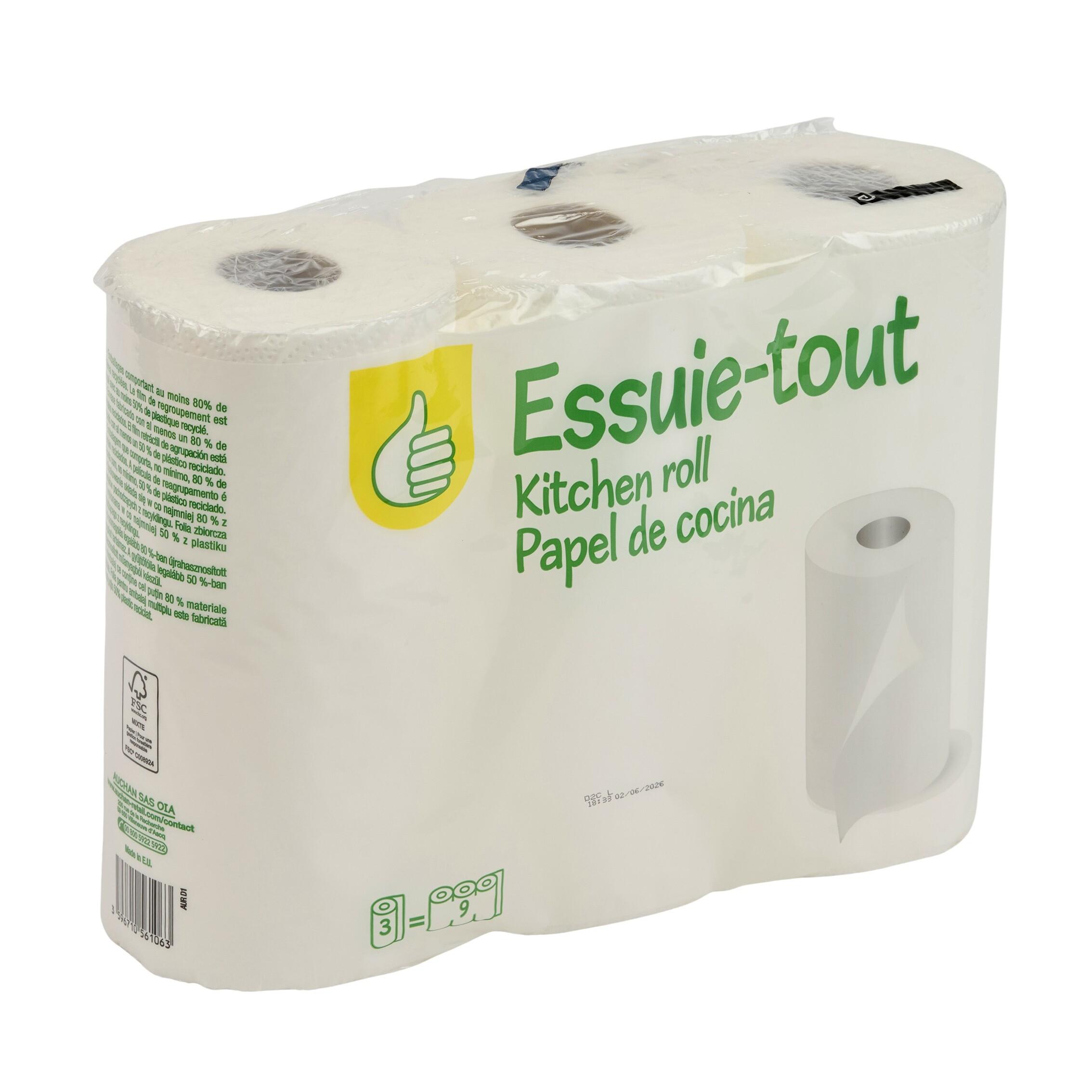 Voir la diapositive 3 : POUCE Essuie-tout compact = 9 standards 3 rouleaux