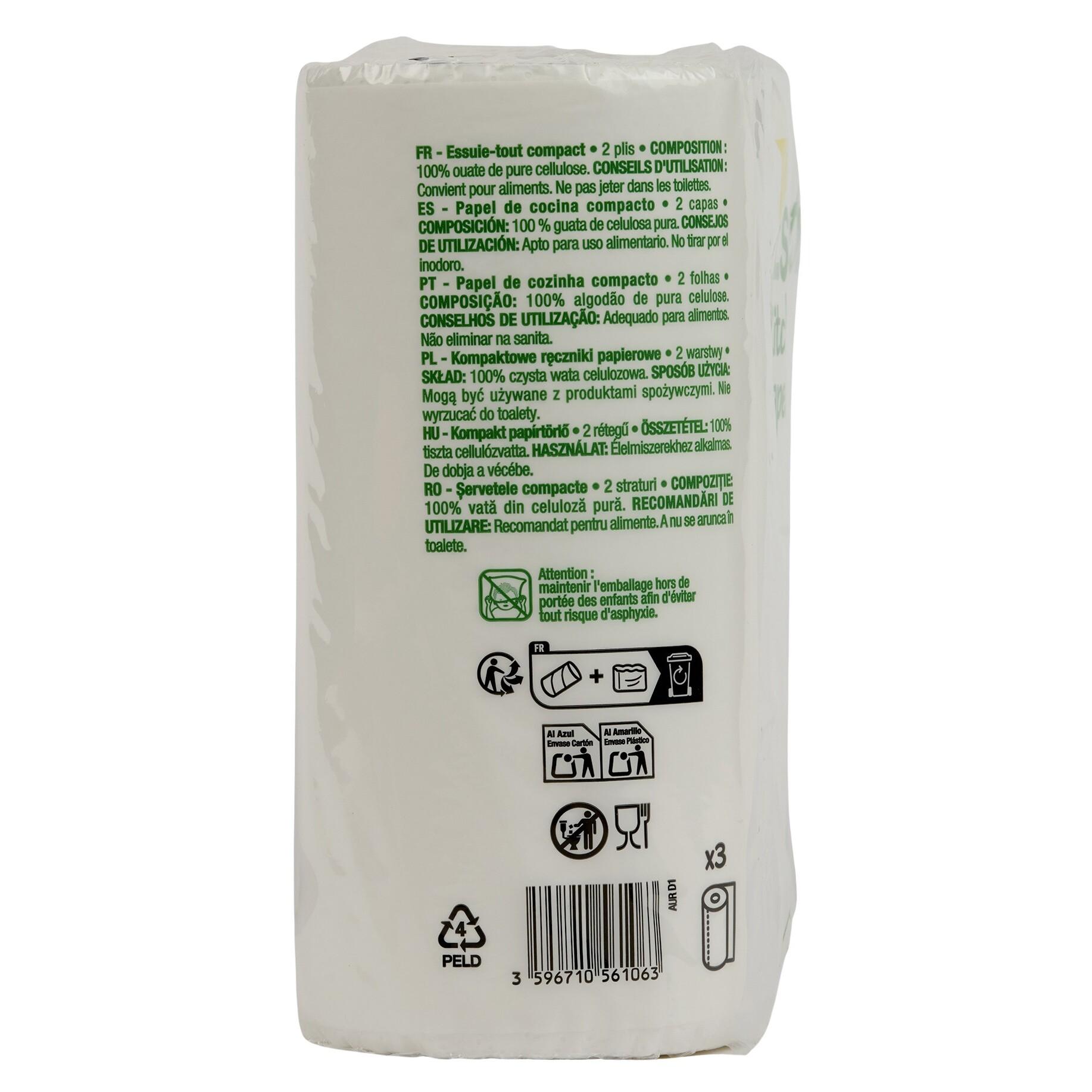 Voir la diapositive 4 : POUCE Essuie-tout compact = 9 standards 3 rouleaux