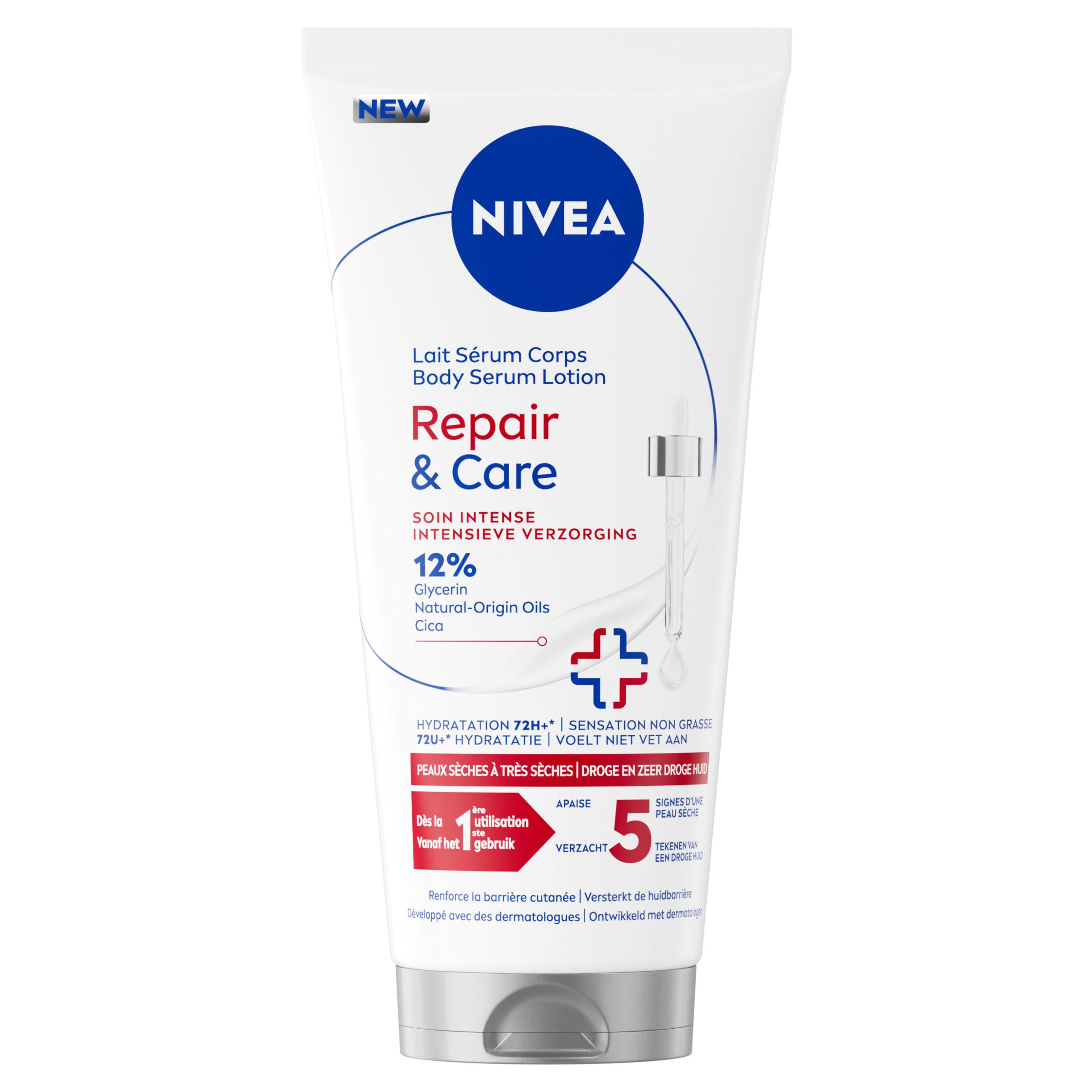 NIVEA Repair & Care Lait sérum corps soin intense peaux sèches à très sèches 200ml