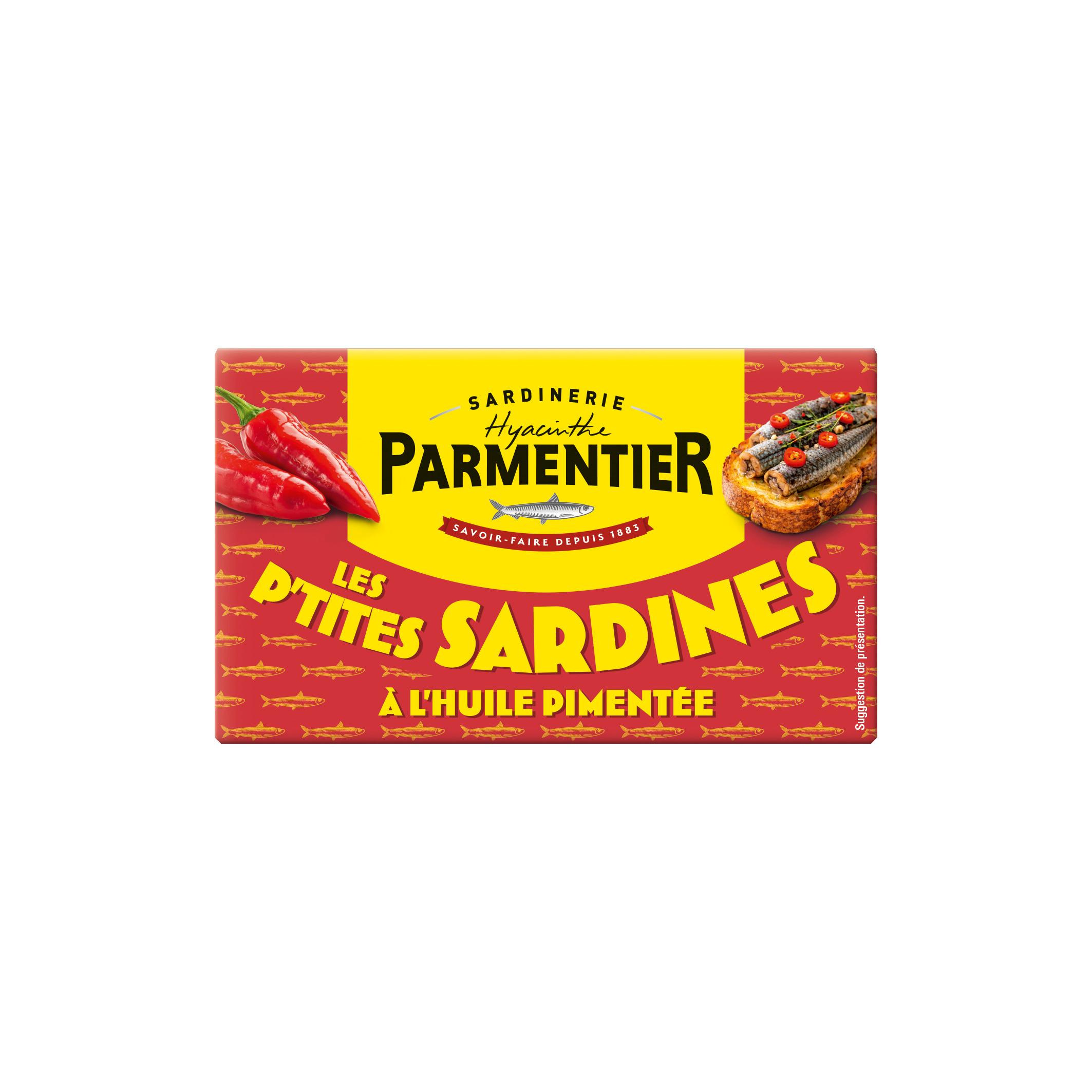 PARMENTIER Petites sardines à l'huile pimentée 30x90g