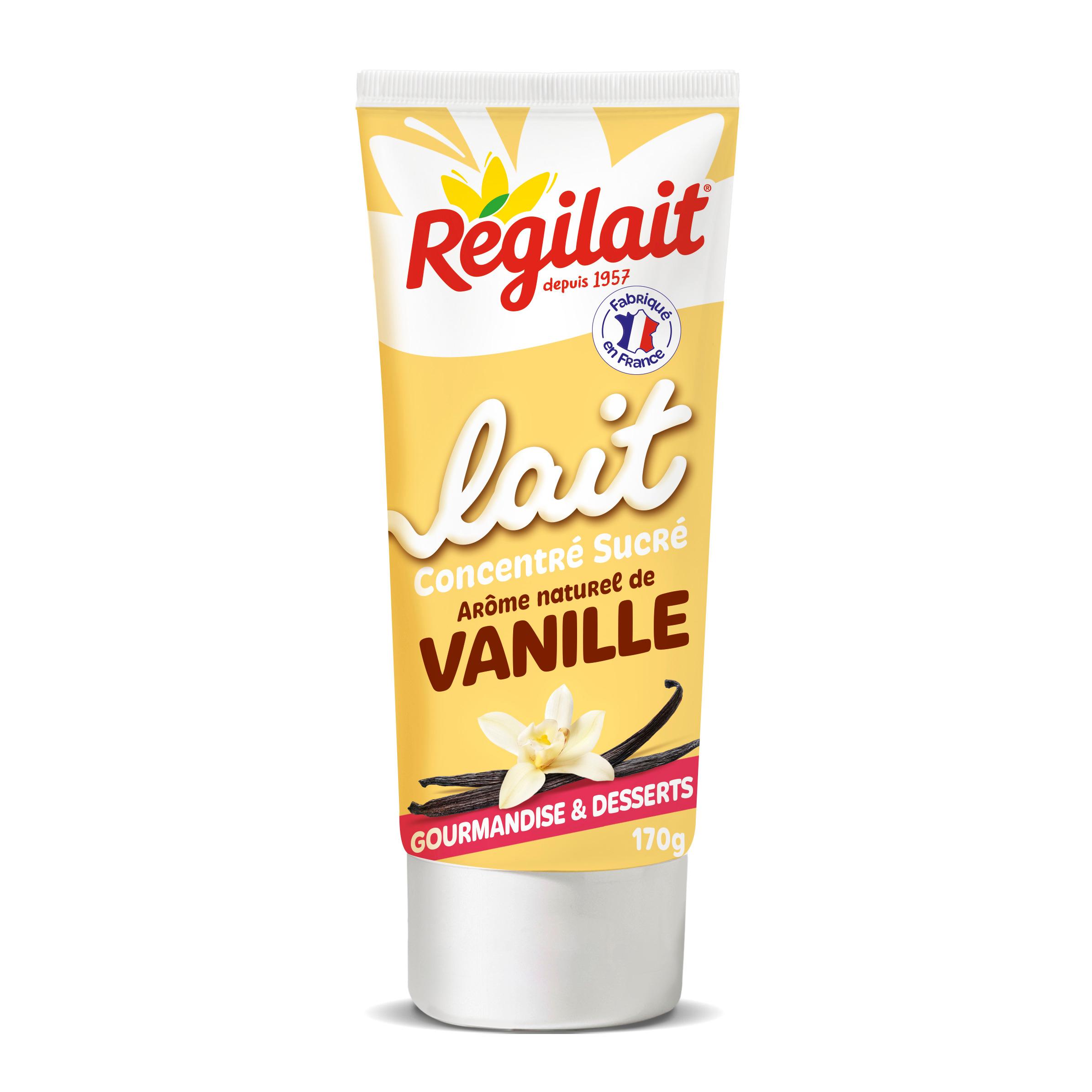 REGILAIT Lait concentré sucré à l'arôme naturel de vanille 170g
