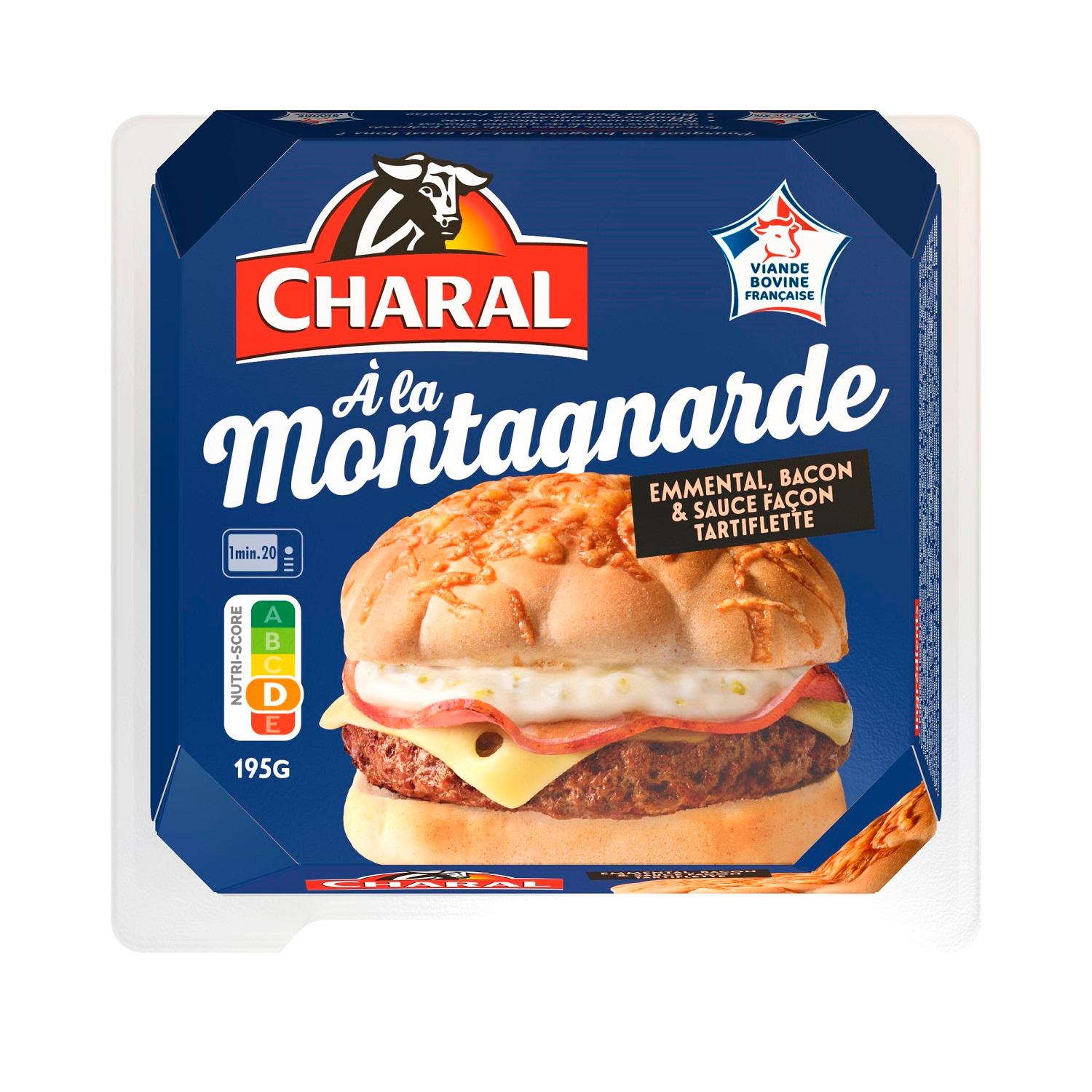 CHARAL Burger de boeuf à la montagnarde 1 pièce 195g
