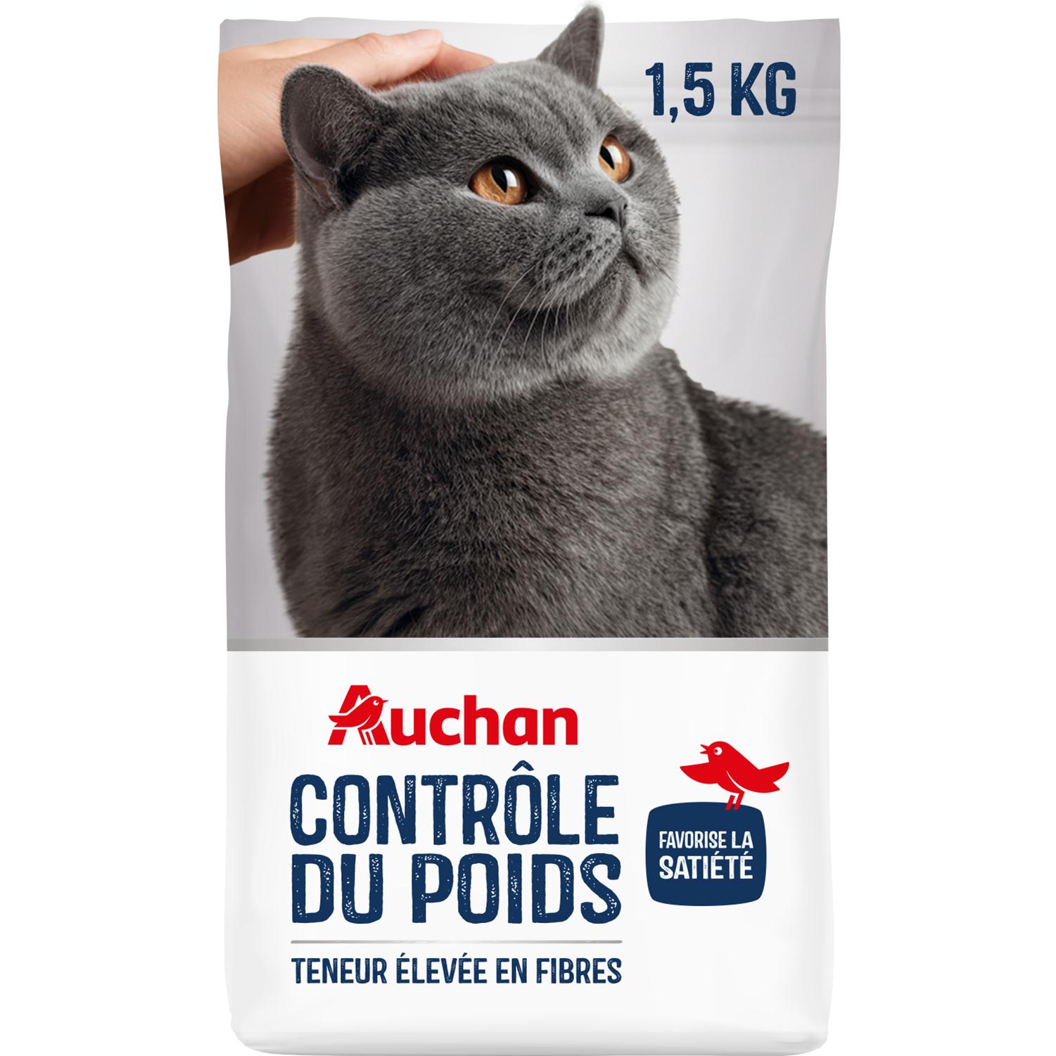 AUCHAN Croquettes contrôle de poids pour chat 1.5kg