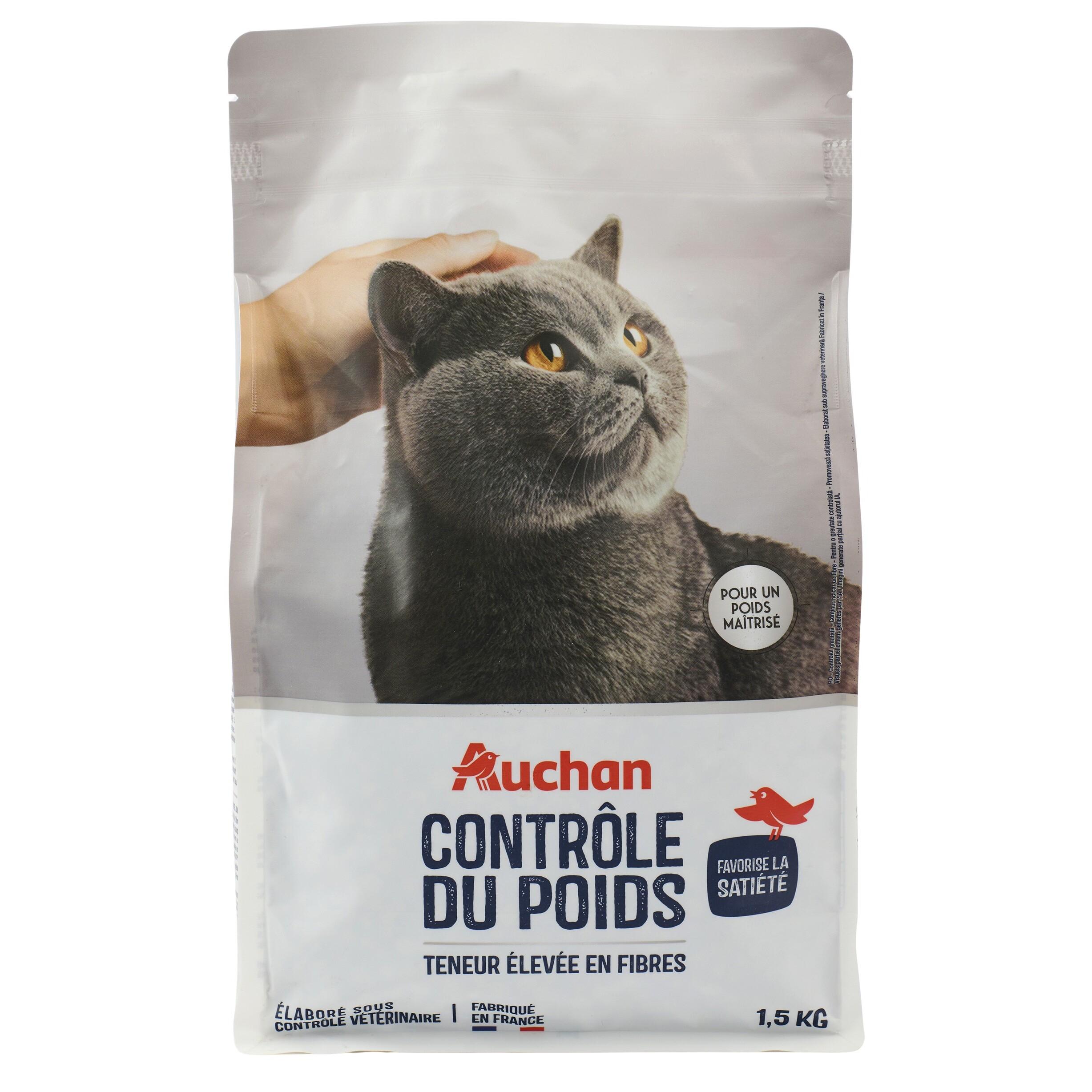 Voir la diapositive 6 : AUCHAN Croquettes contrôle de poids pour chat 1.5kg