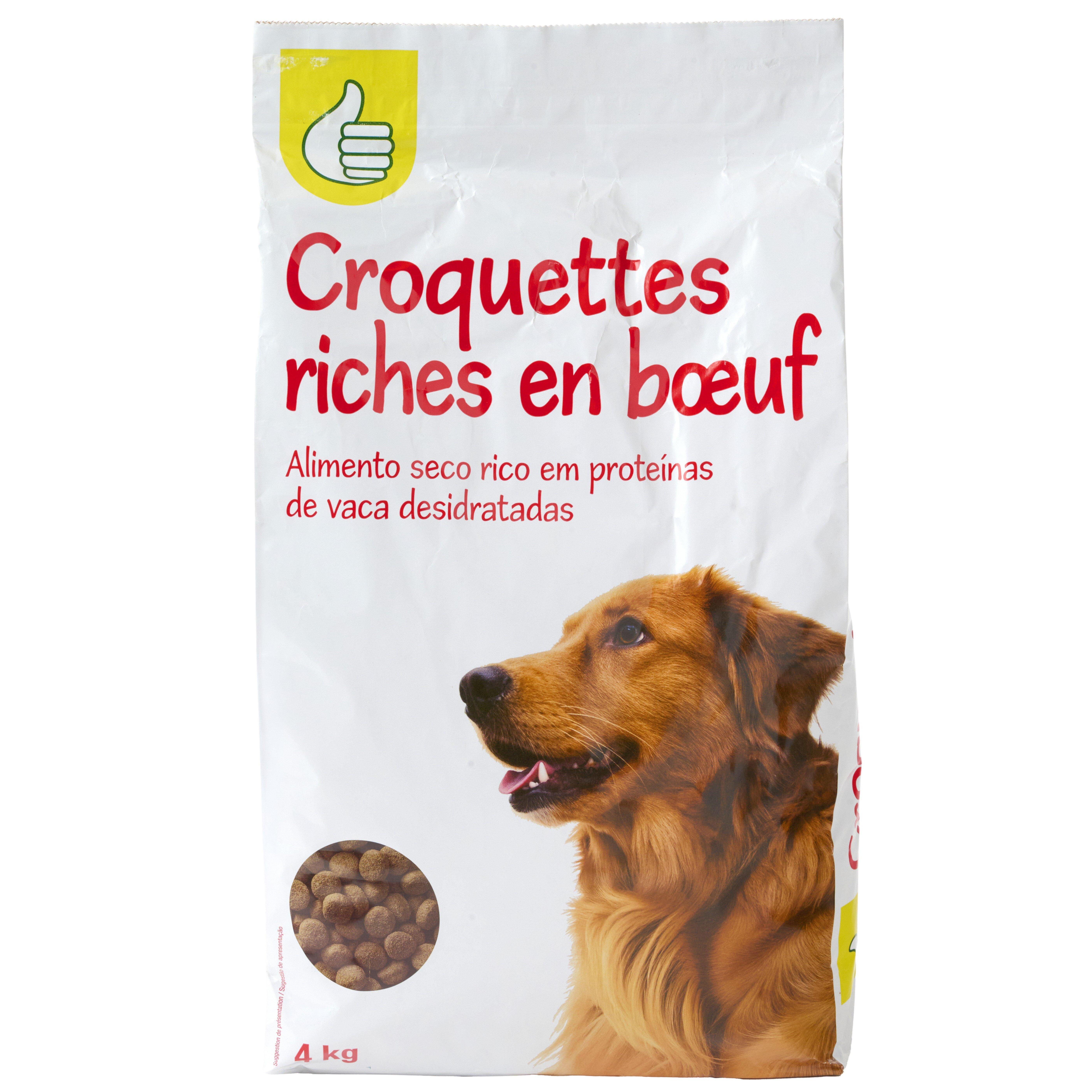 Voir la diapositive 2 : POUCE Croquettes au boeuf pour chien 4kg