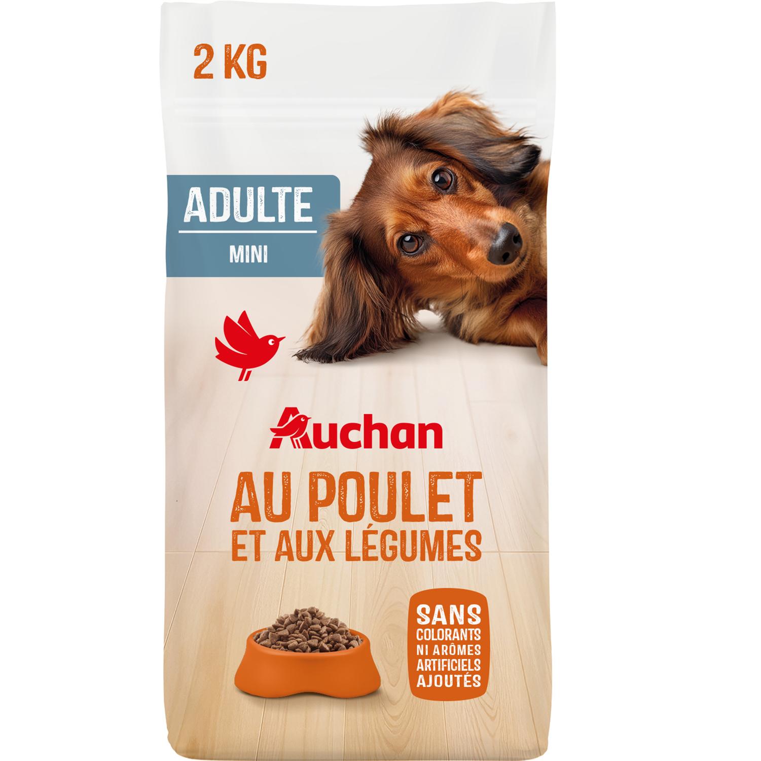 AUCHAN Croquettes au poulet et aux légumes pour petit chien 2kg
