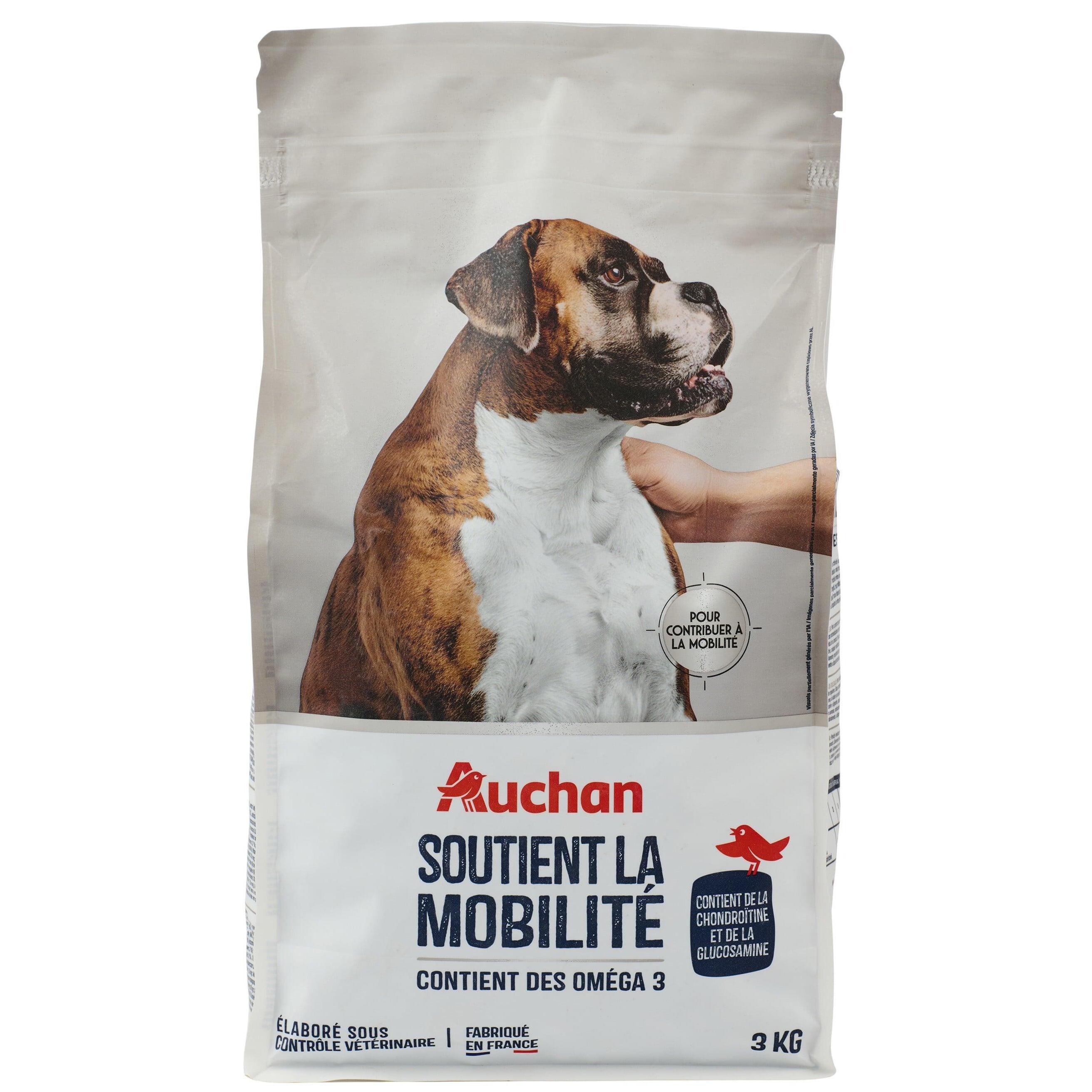 Voir la diapositive 5 : AUCHAN Croquettes soutient la mobilité pour chien 3kg