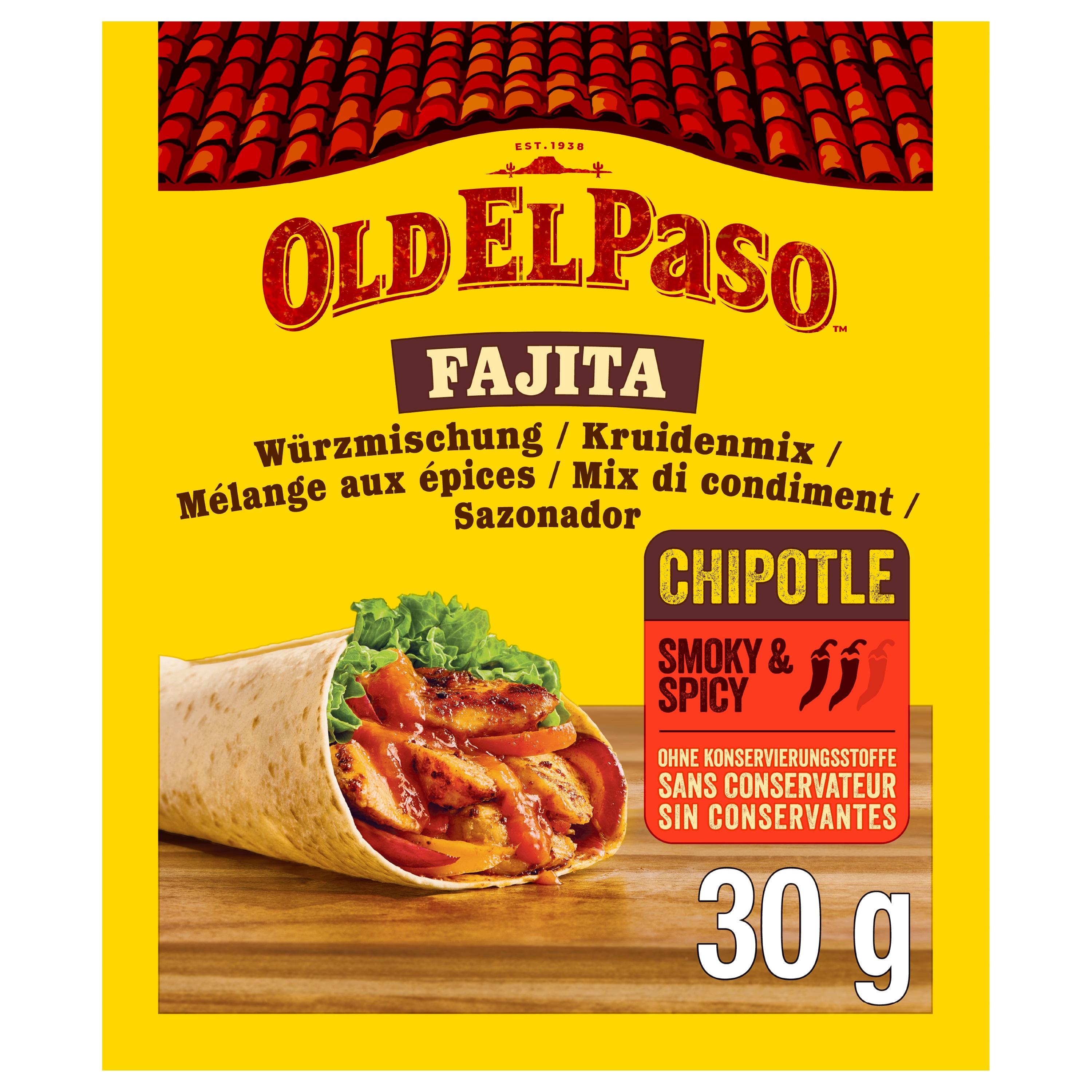 OLD EL PASO Mélange aux épices au piment Chipotle pour fajitas 30g