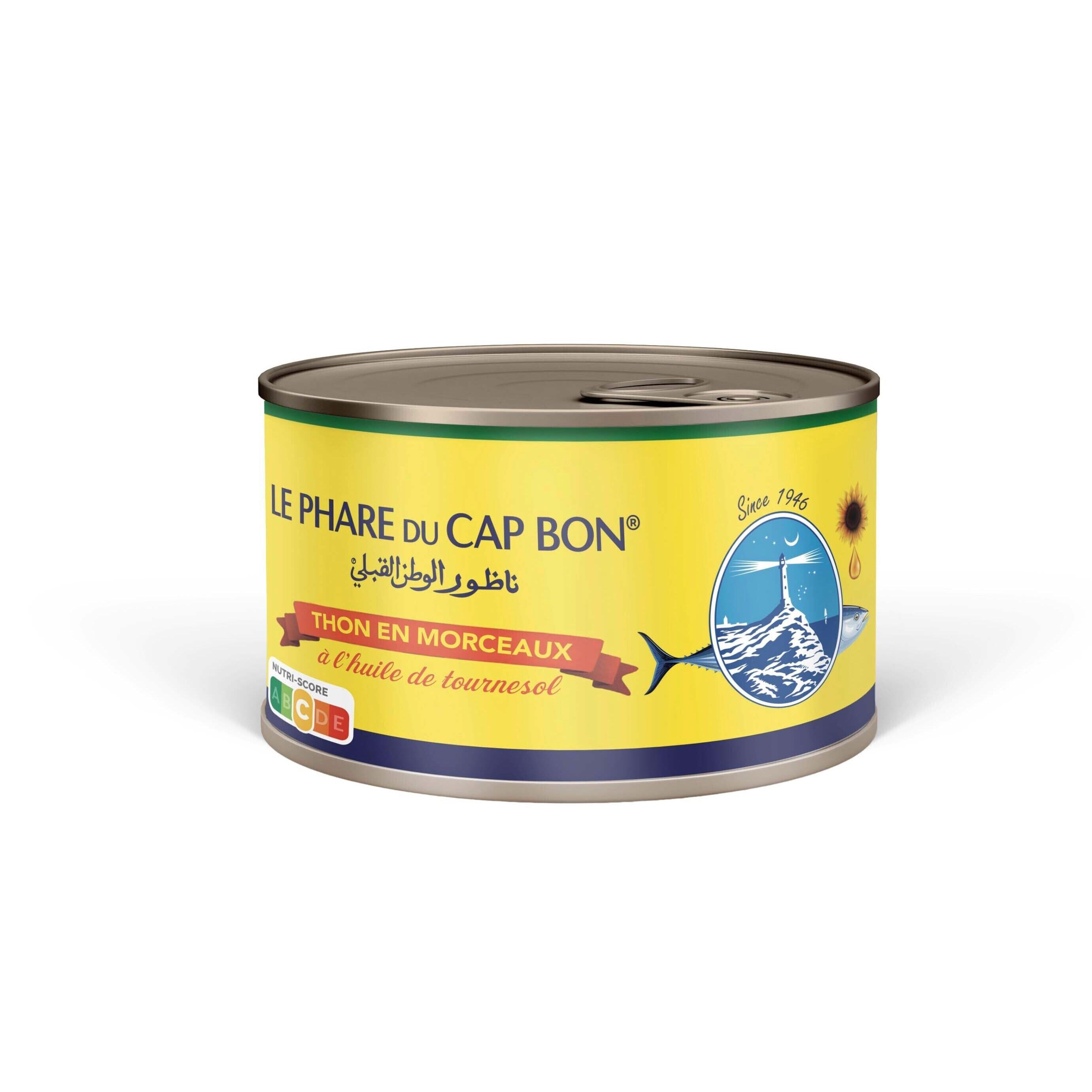PHARE DU CAP BON Thon morceaux à l'huile de tournesol 400g