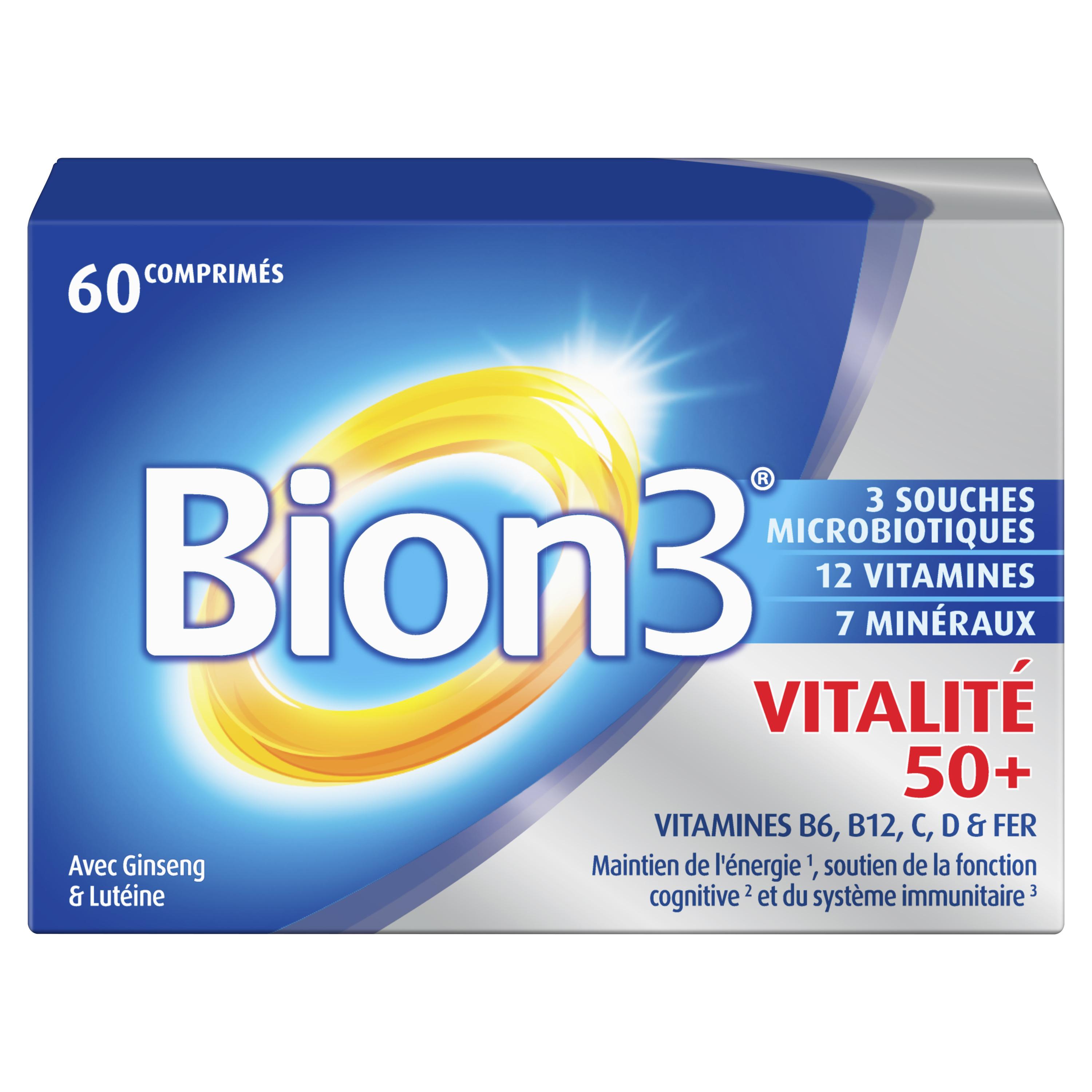 BION3 Complément alimentaire vitalité 50+ 60 comprimés