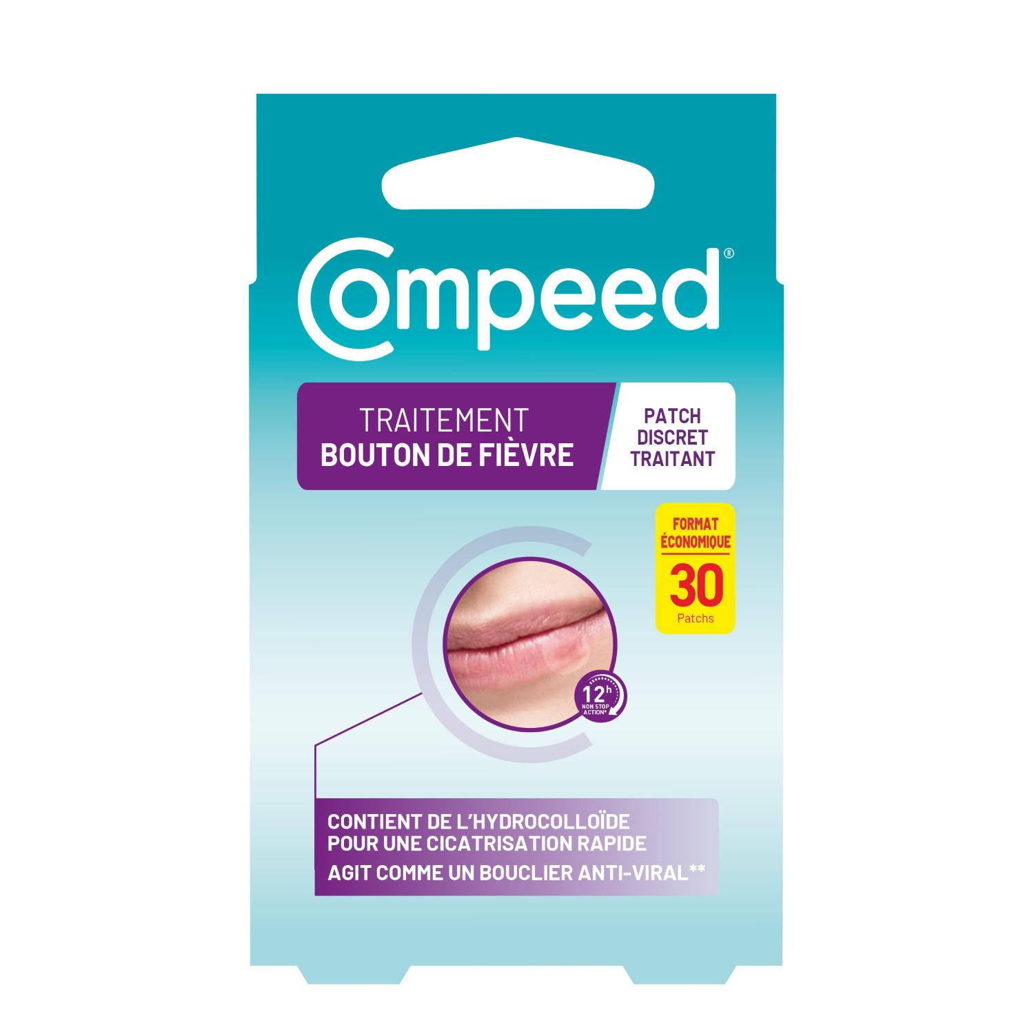 COMPEED Patchs discrets bouton de fièvre 30 pièces