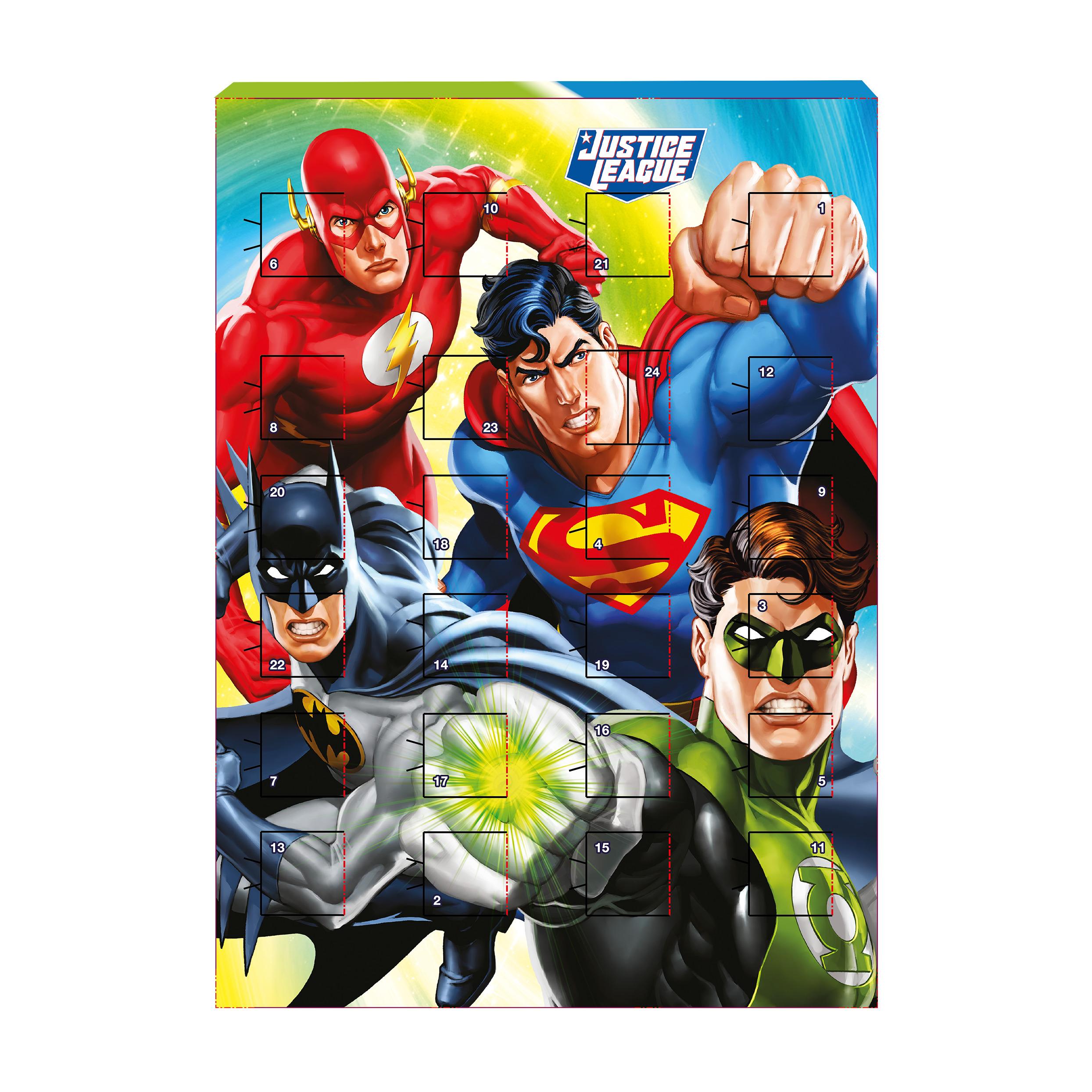 BIP FRANCE Calendrier de l'avent Justice league au chocolat au lait 75g