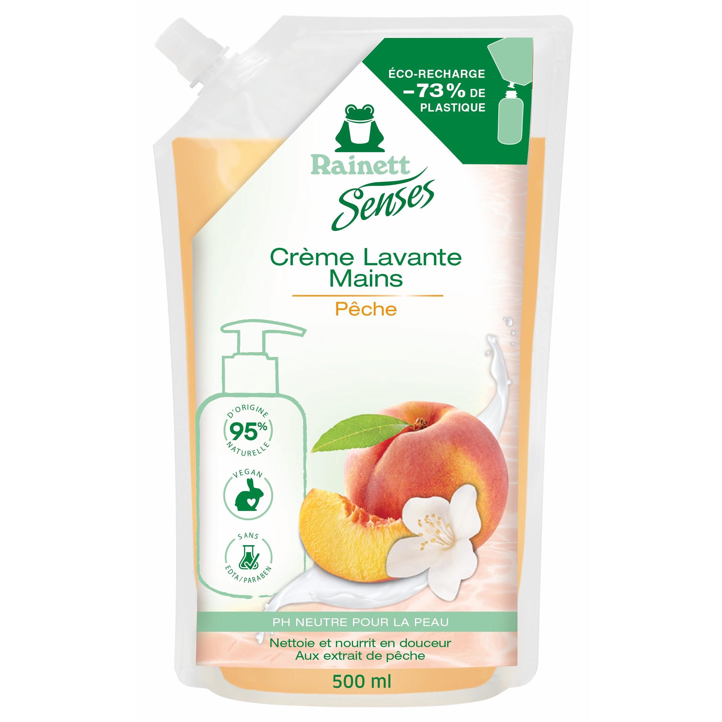 RAINETT Senses Crème lavante mains recharge pêche 500ml