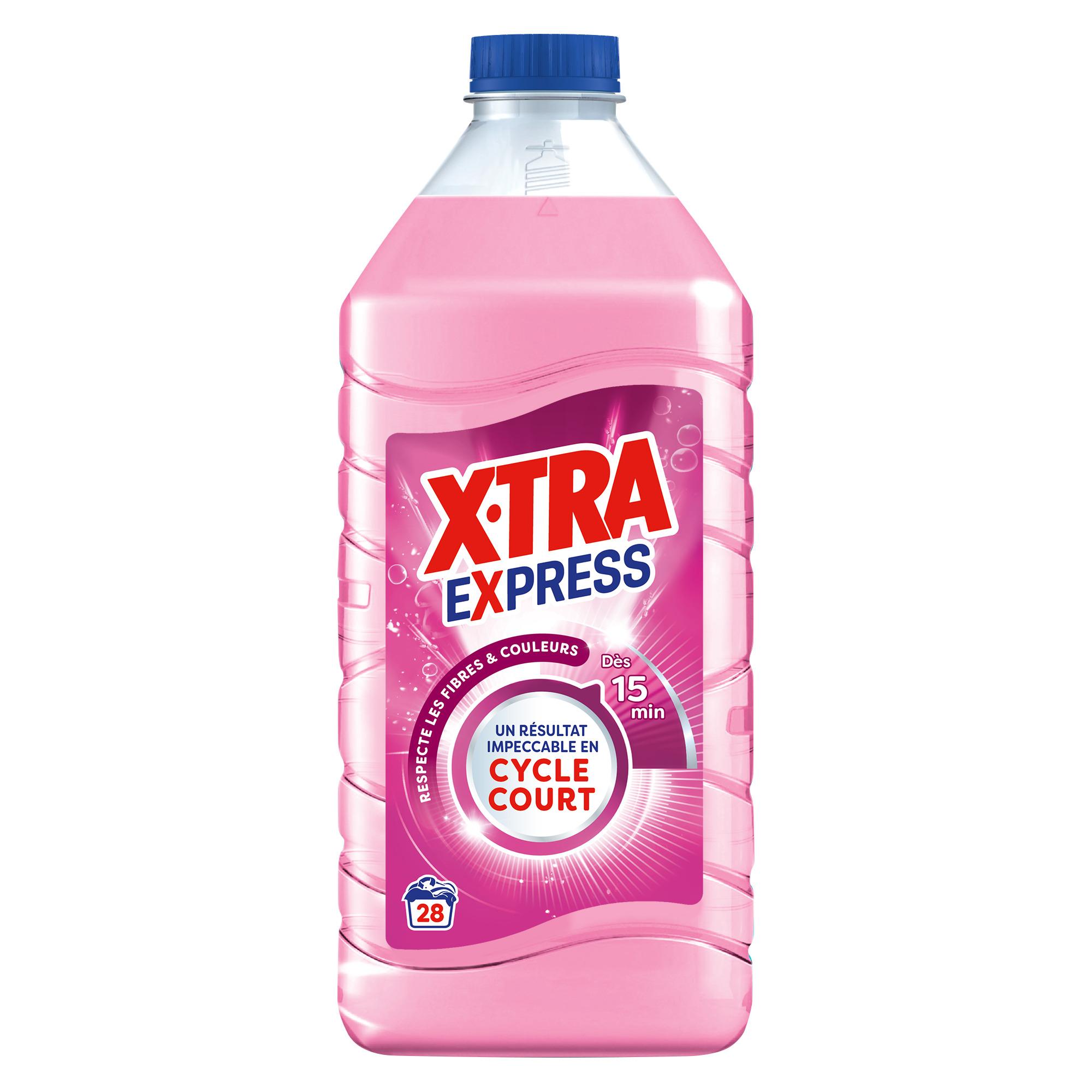 X-TRA Express Lessive liquide fibres et couleurs 28 lavages 1.26l