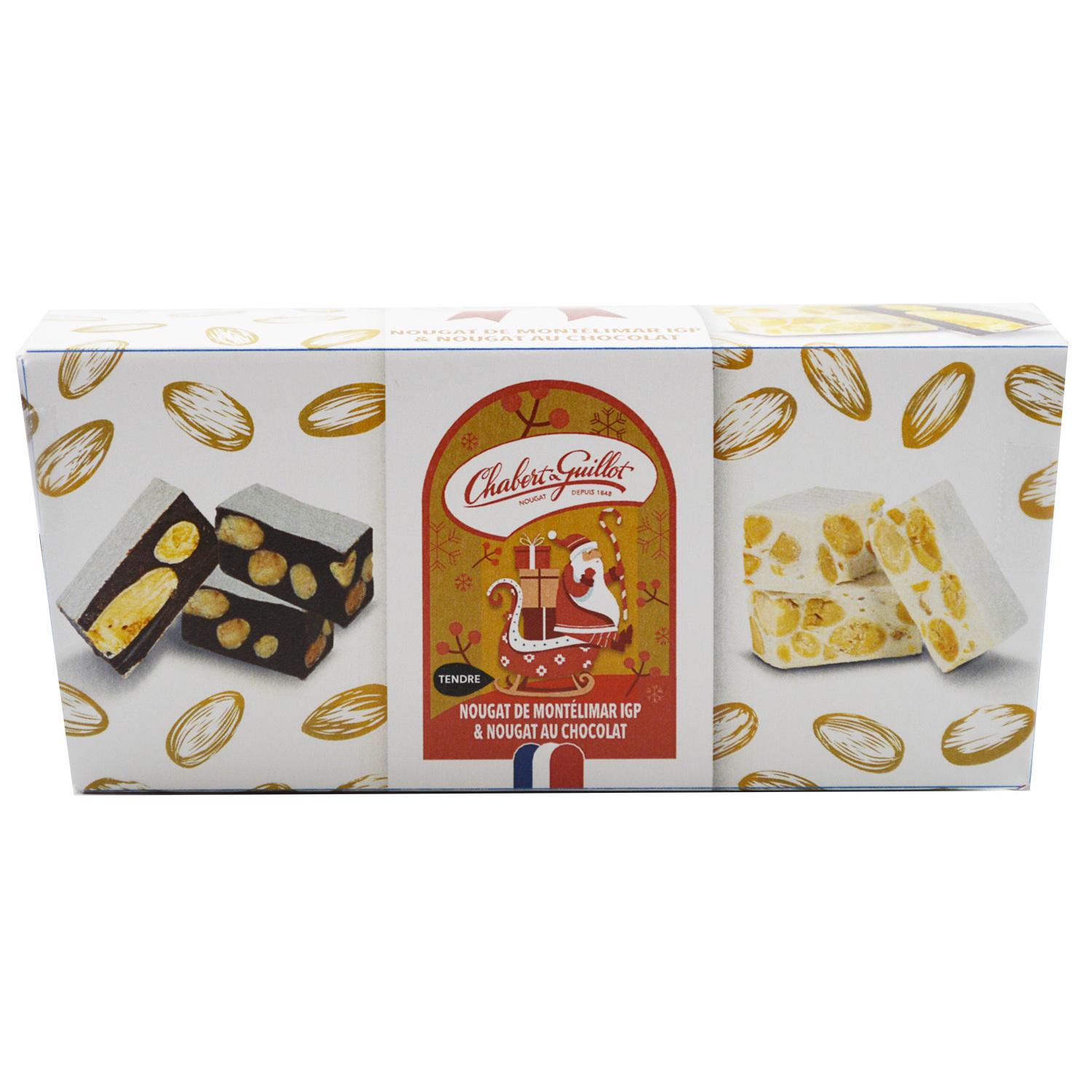 CHABERT ET GUILLOT Assortiment de nougat de Montélimar IGP et nougat au chocolat 190g