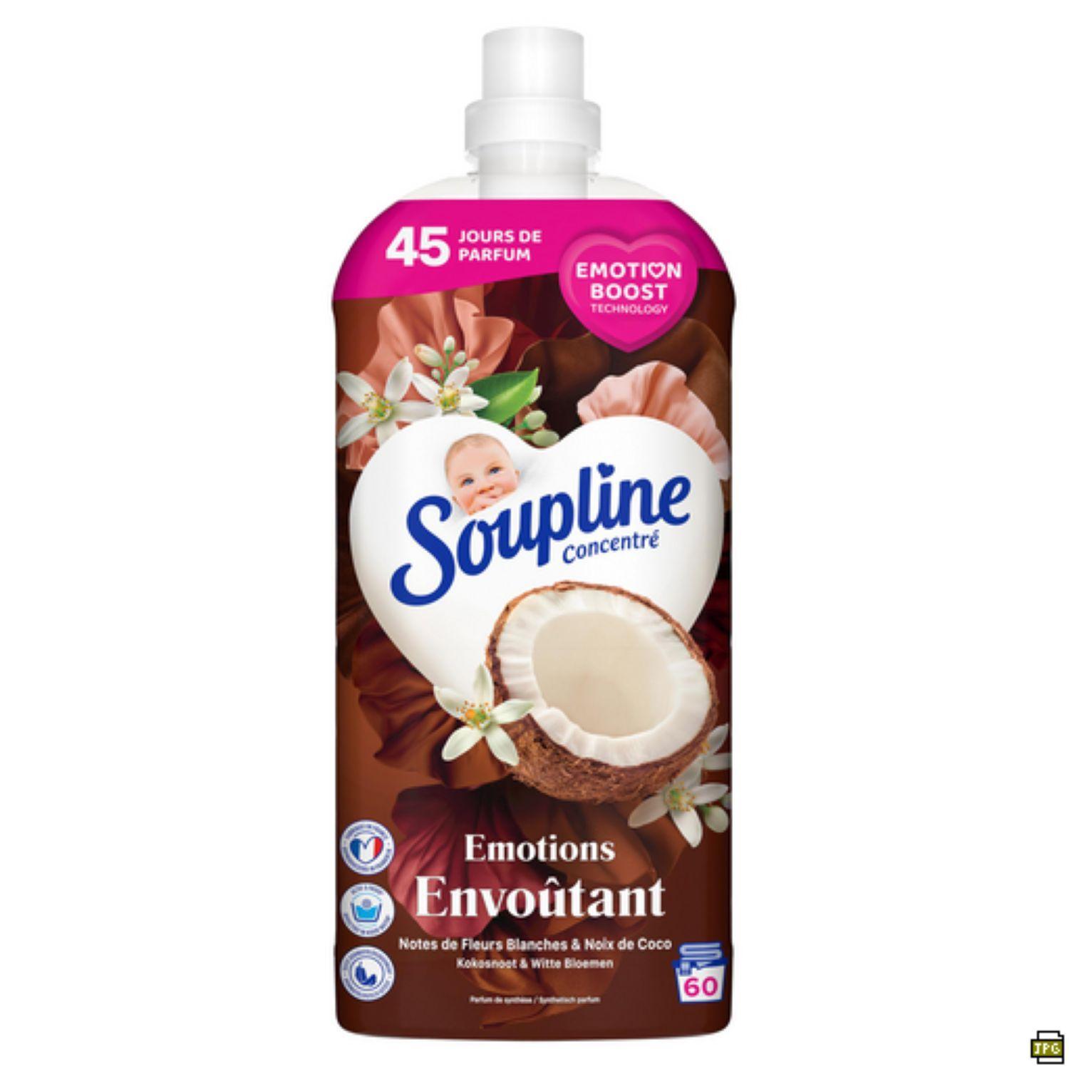 SOUPLINE Adoucissant liquide fresh coconut 45 lavages 1,2l
