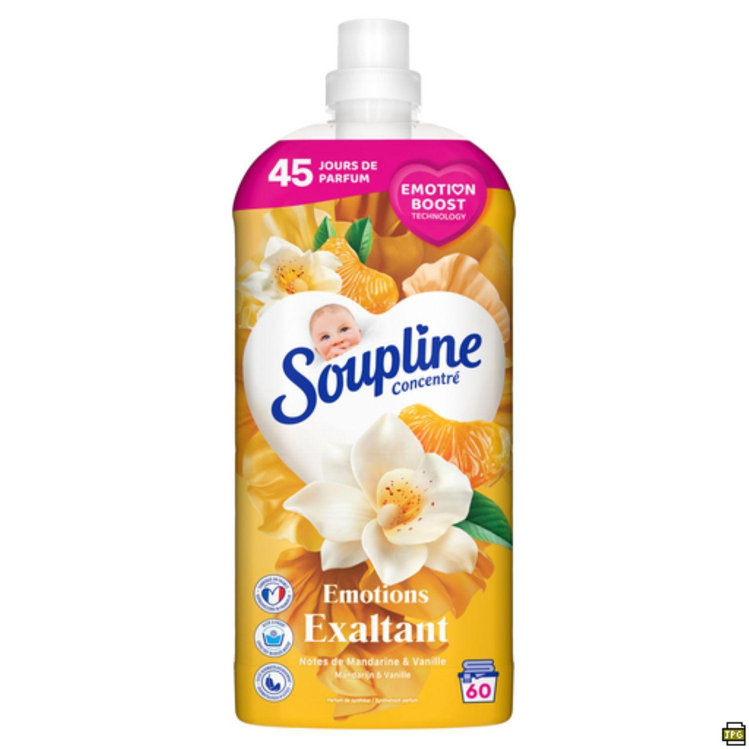 SOUPLINE Adoucissant liquide vanille 45 lavages 1.2l