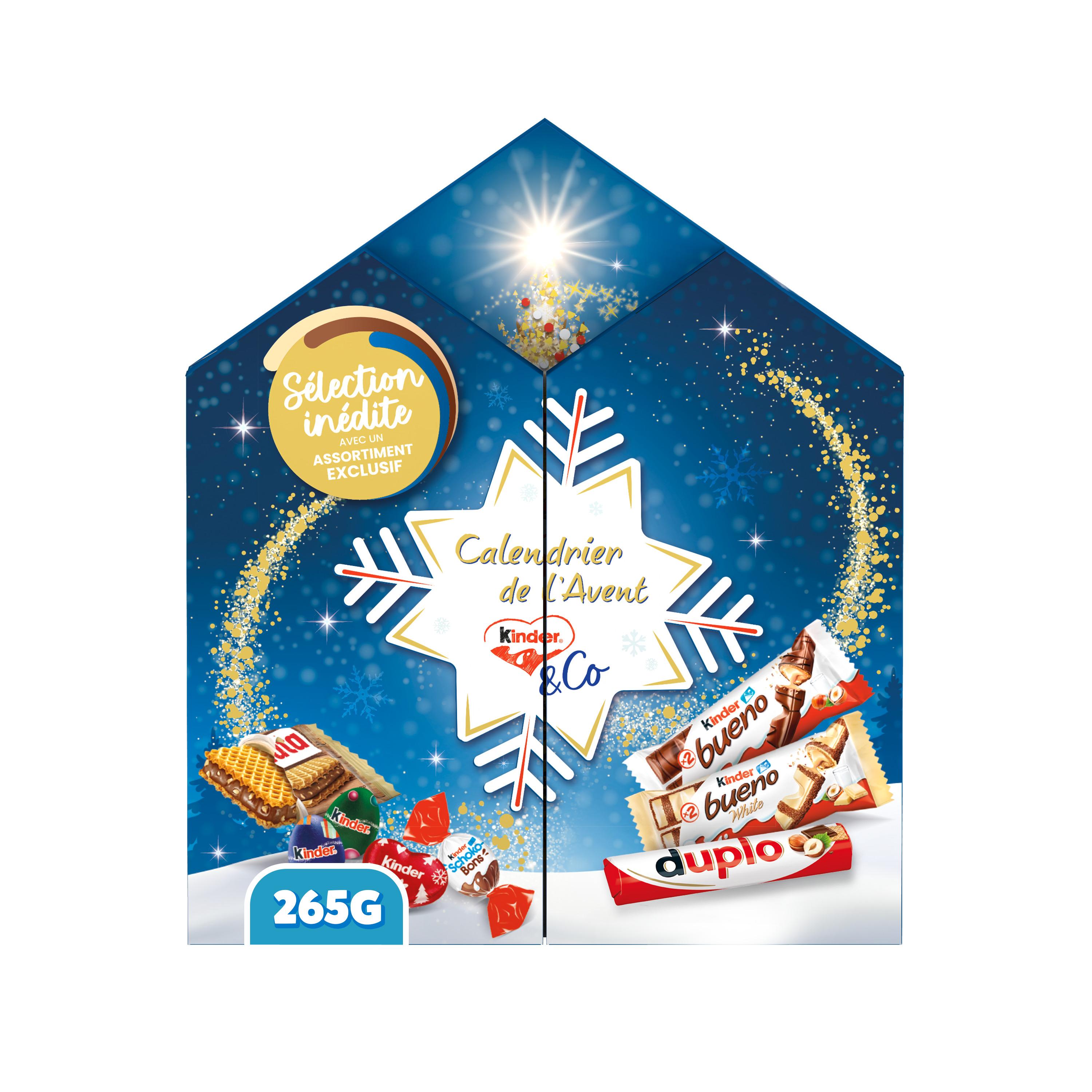 KINDER Calendrier de l'Avent assortiment de confiseries chocolatées 265g
