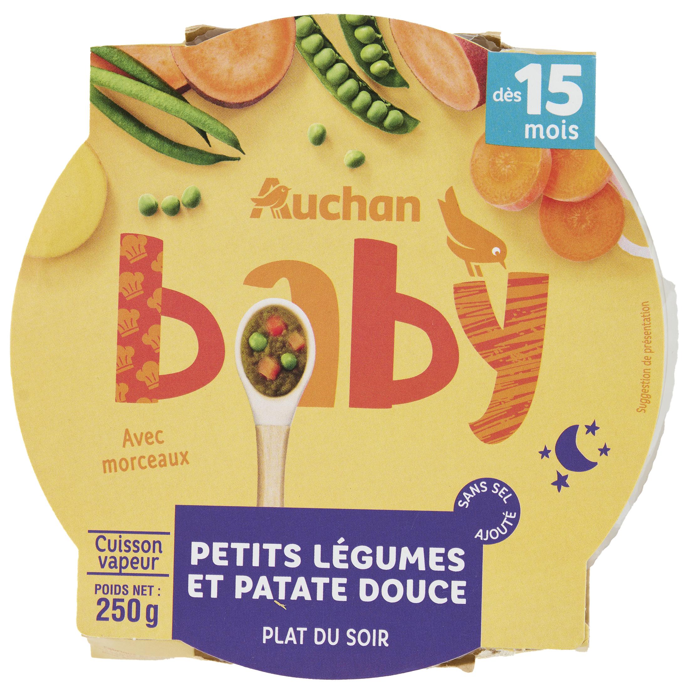 AUCHAN Assiette légumes patate douce dès 15 mois 250g