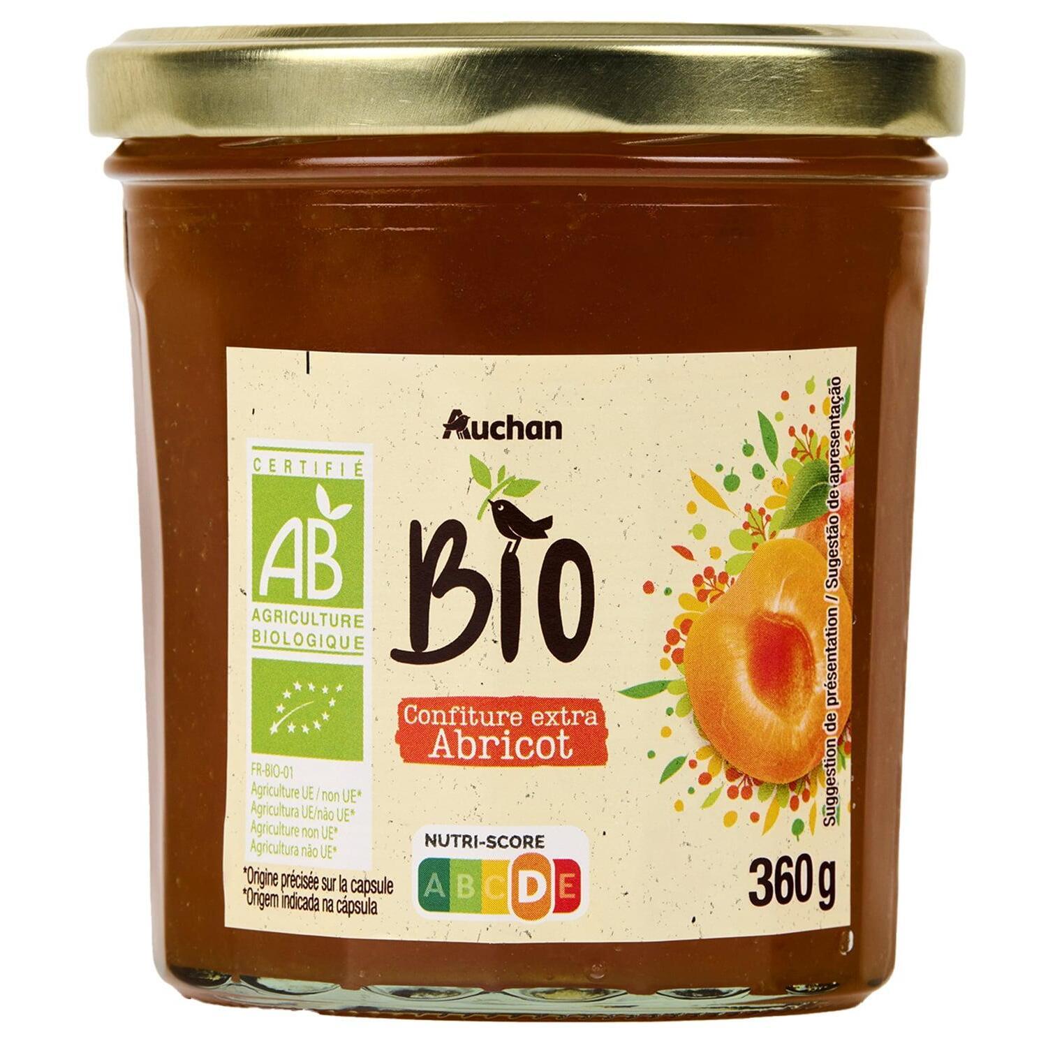 AUCHAN BIO Confiture extra abricot 360g