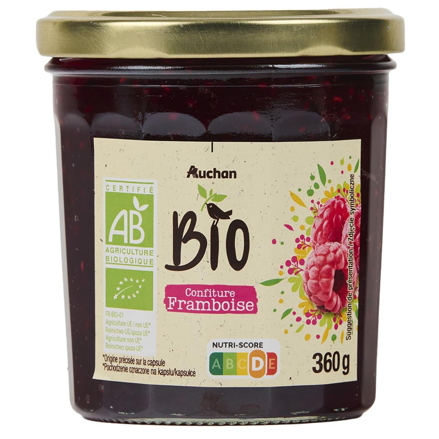 AUCHAN BIO Confiture BIO framboise 360g