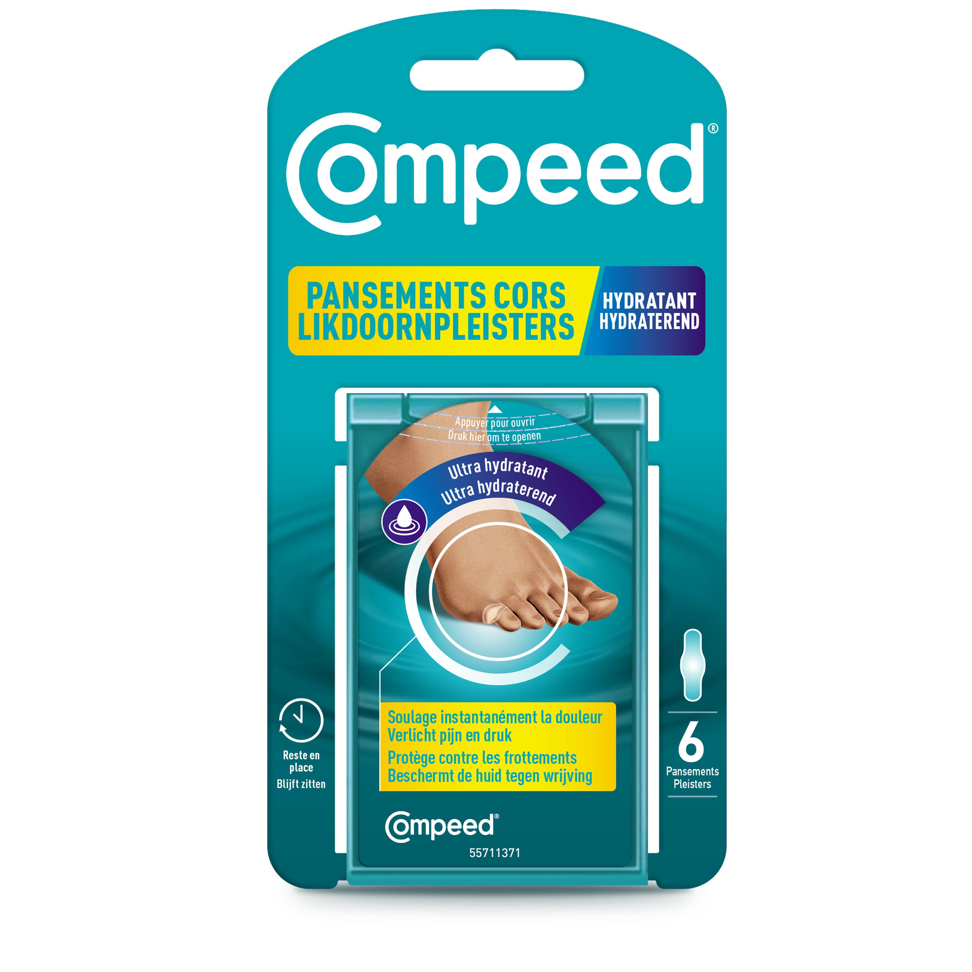 COMPEED Pansements cors hydratants 6 pièces