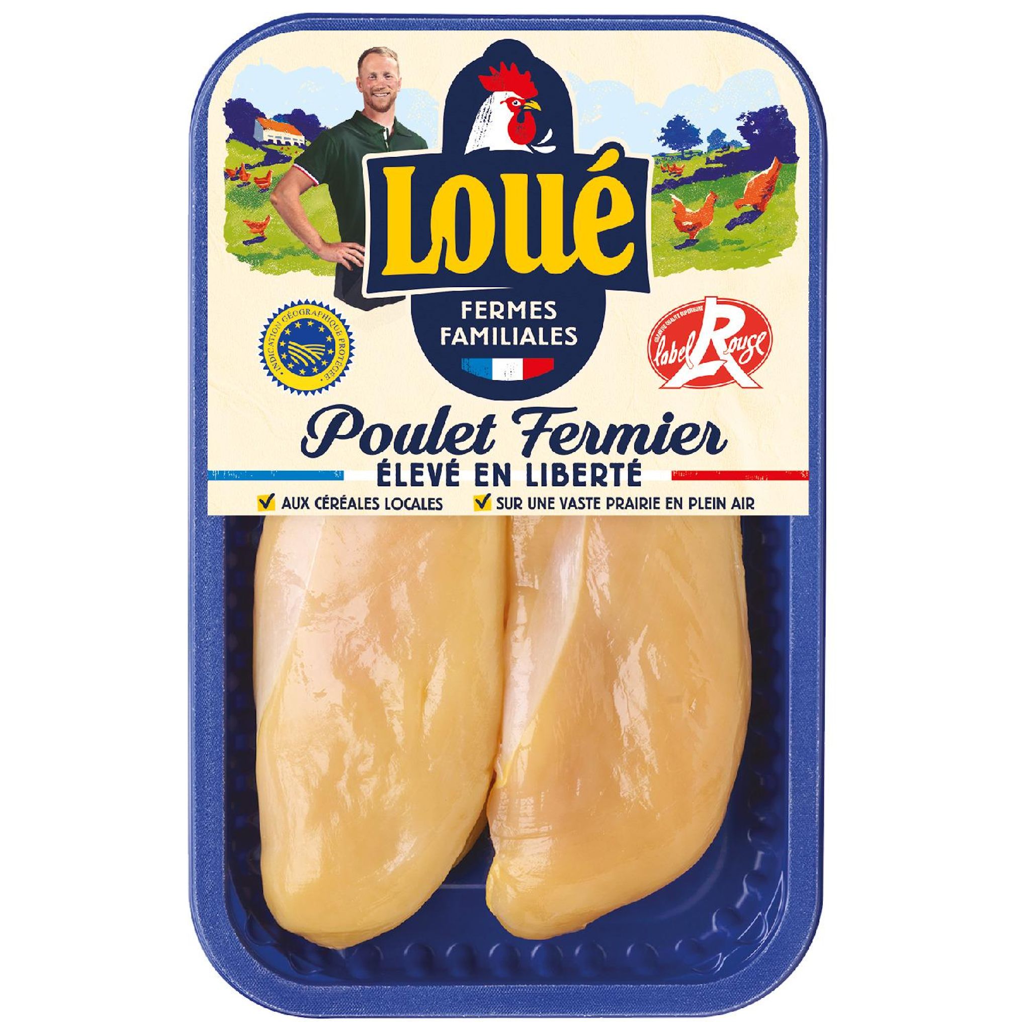 LOUE Filets de poulet fermier jaune Label Rouge IGP