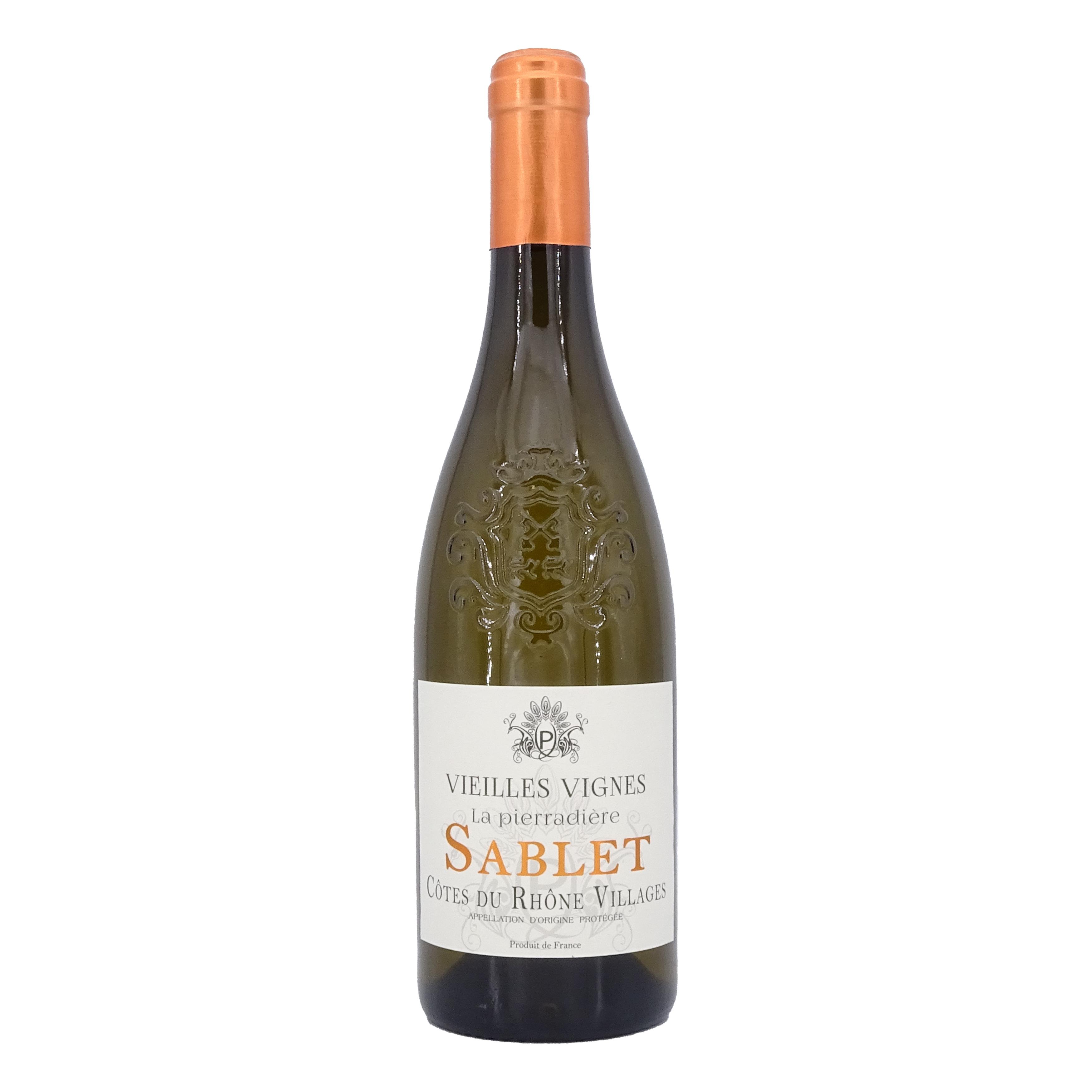 AOP Sablet Côtes du Rhône Villages La Pierradiere Blanc Vieilles Vignes HVE 75cl