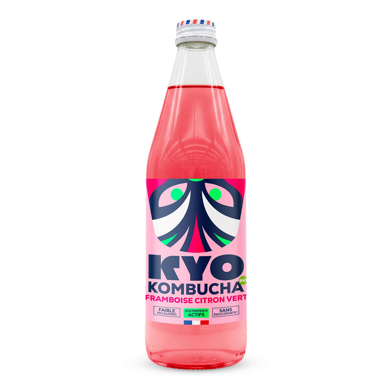 KYO Kombucha framboise citron vert bio 75cl