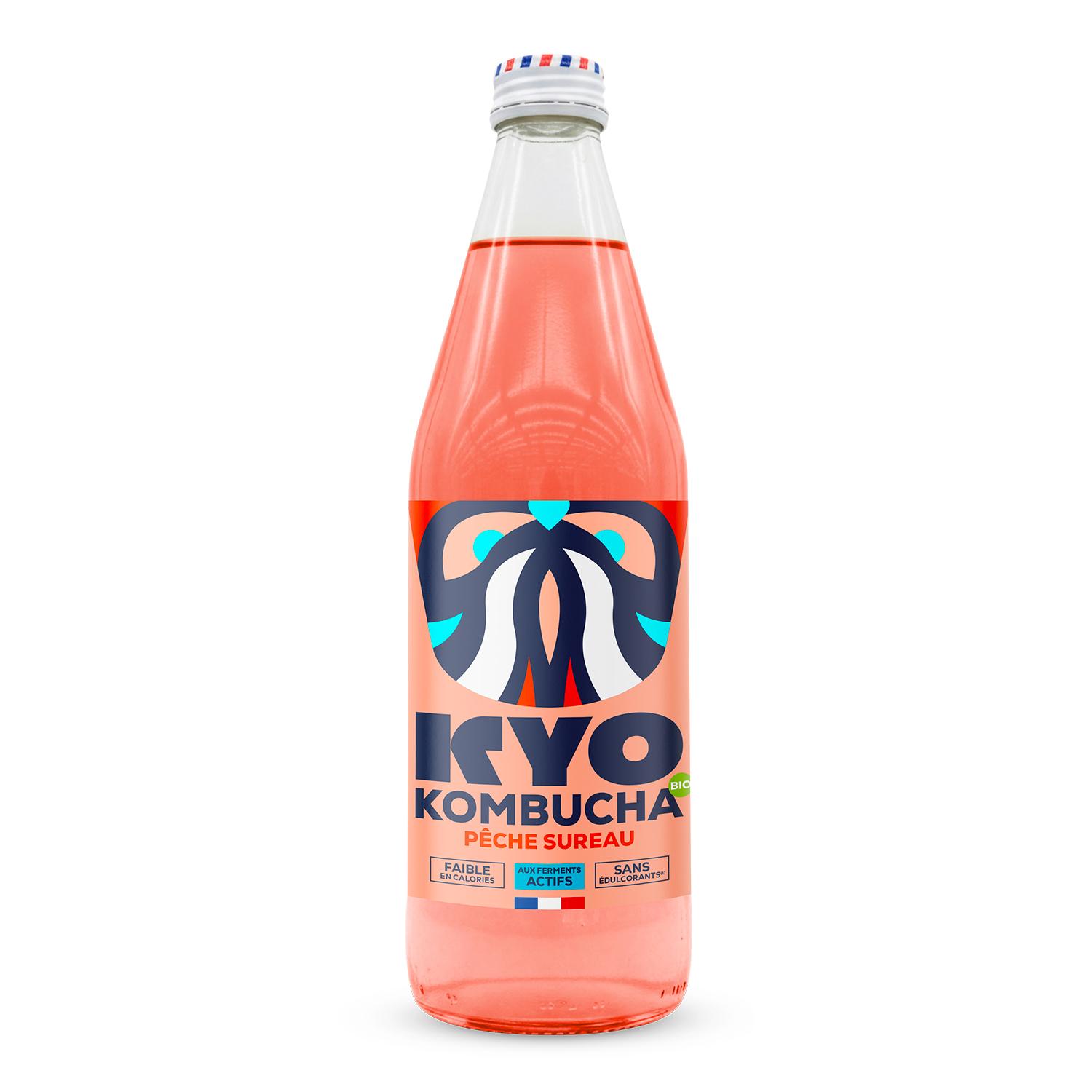 KYO Kombucha pêche sureau bio 75cl
