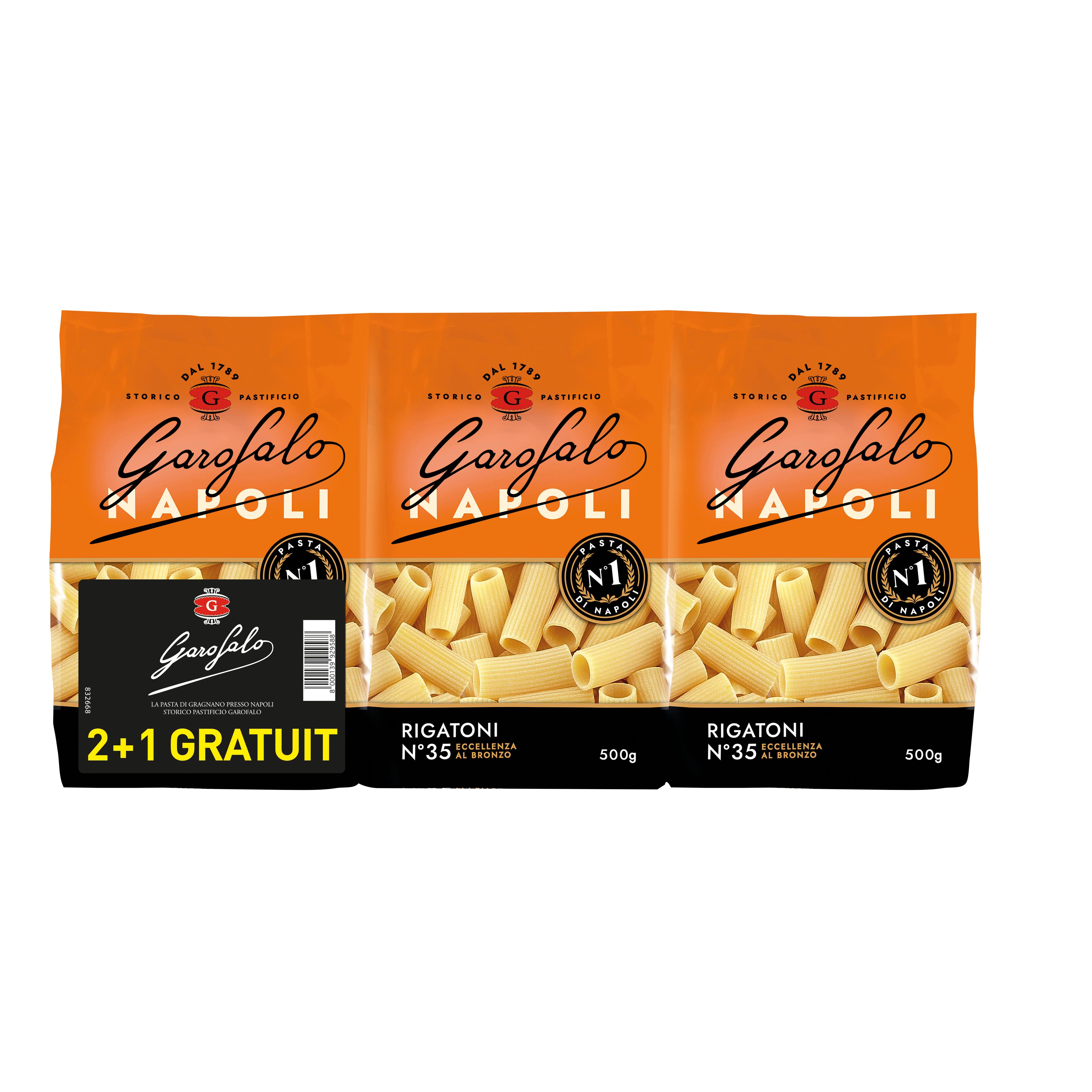 GAROFALO Rigatoni pâtes IGP 3x500g FORMAT PROMO