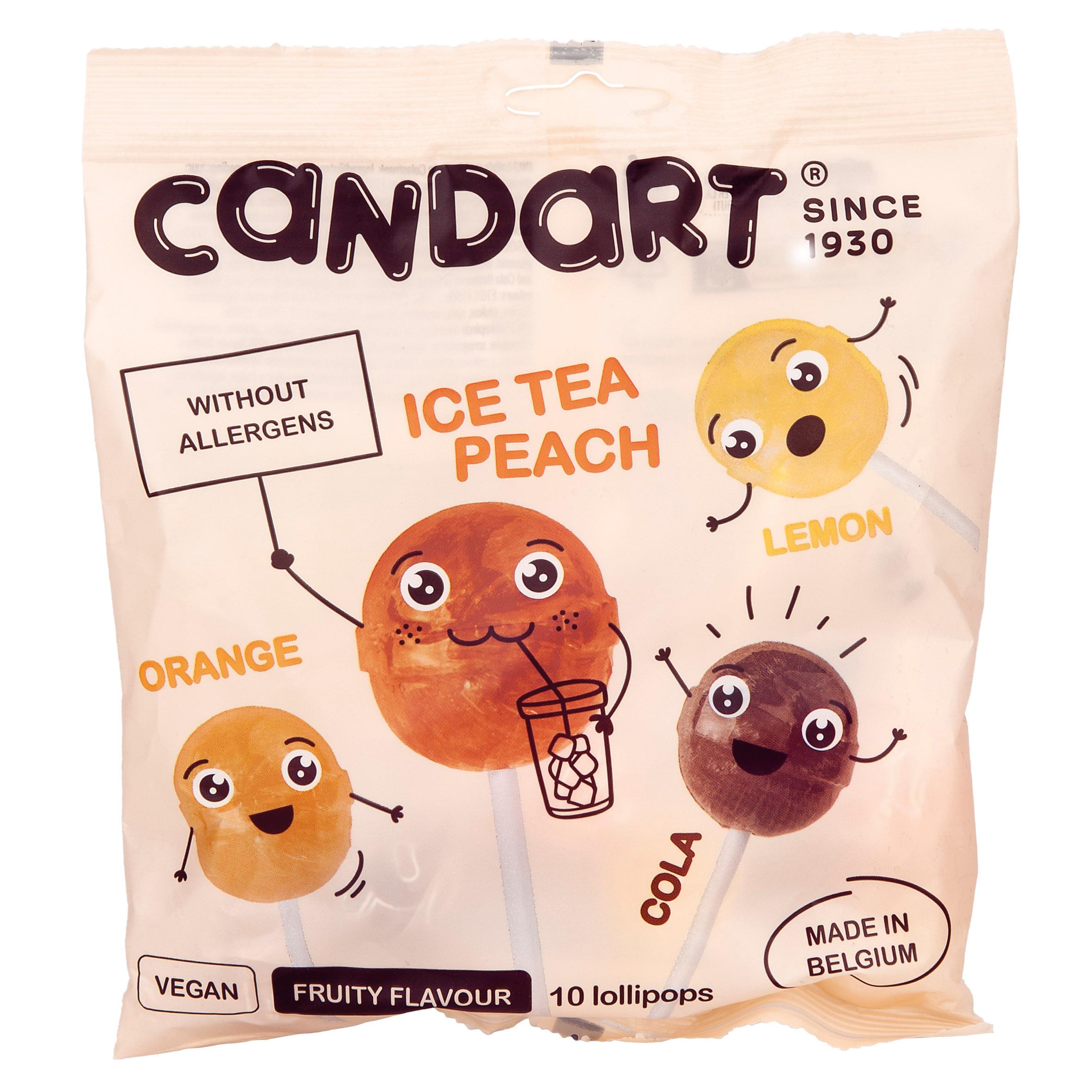 FIZZY Bonbons sucettes à la pêche sachet 120g