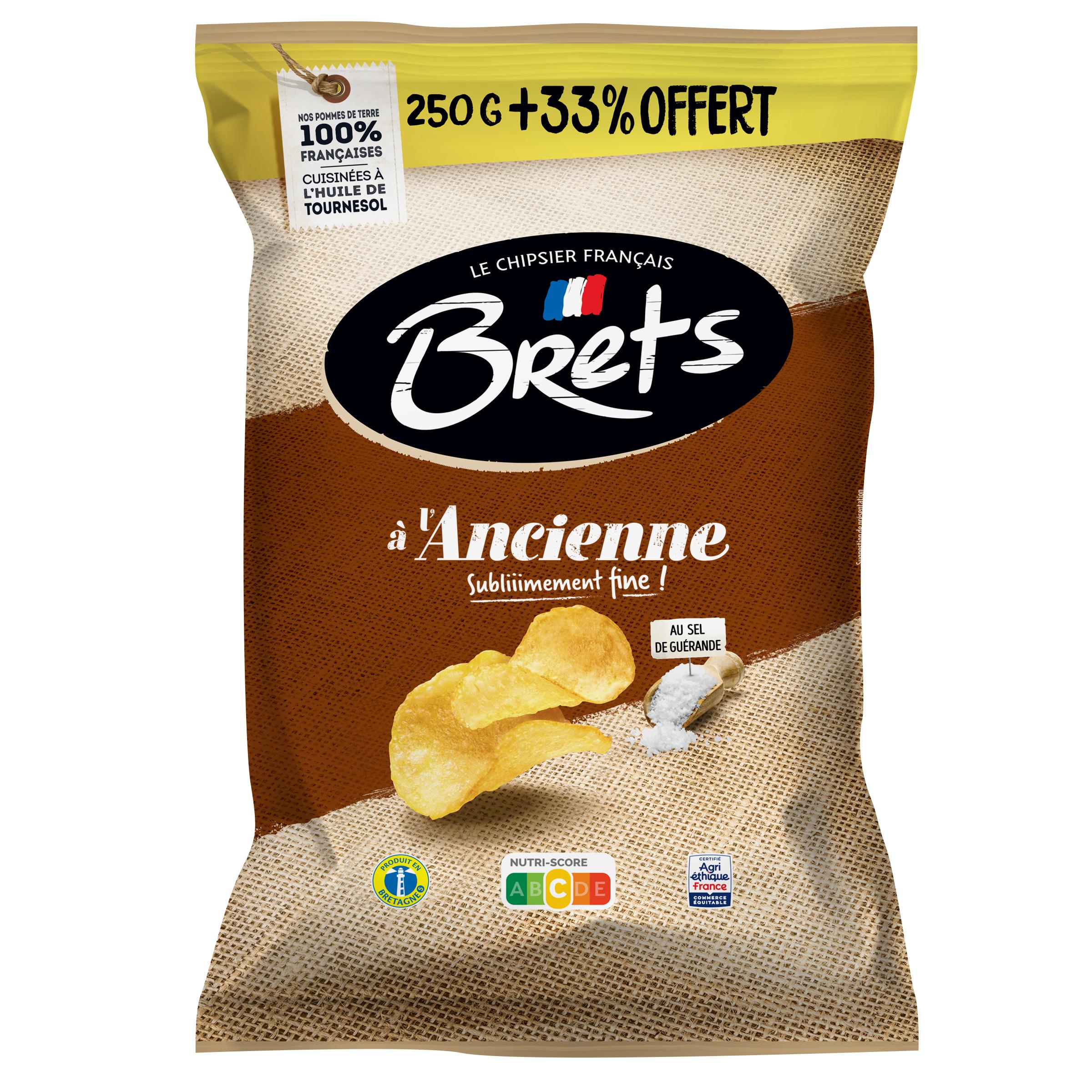 BRETS Chips à l'ancienne au sel de Guérande 333g FORMAT PROMO