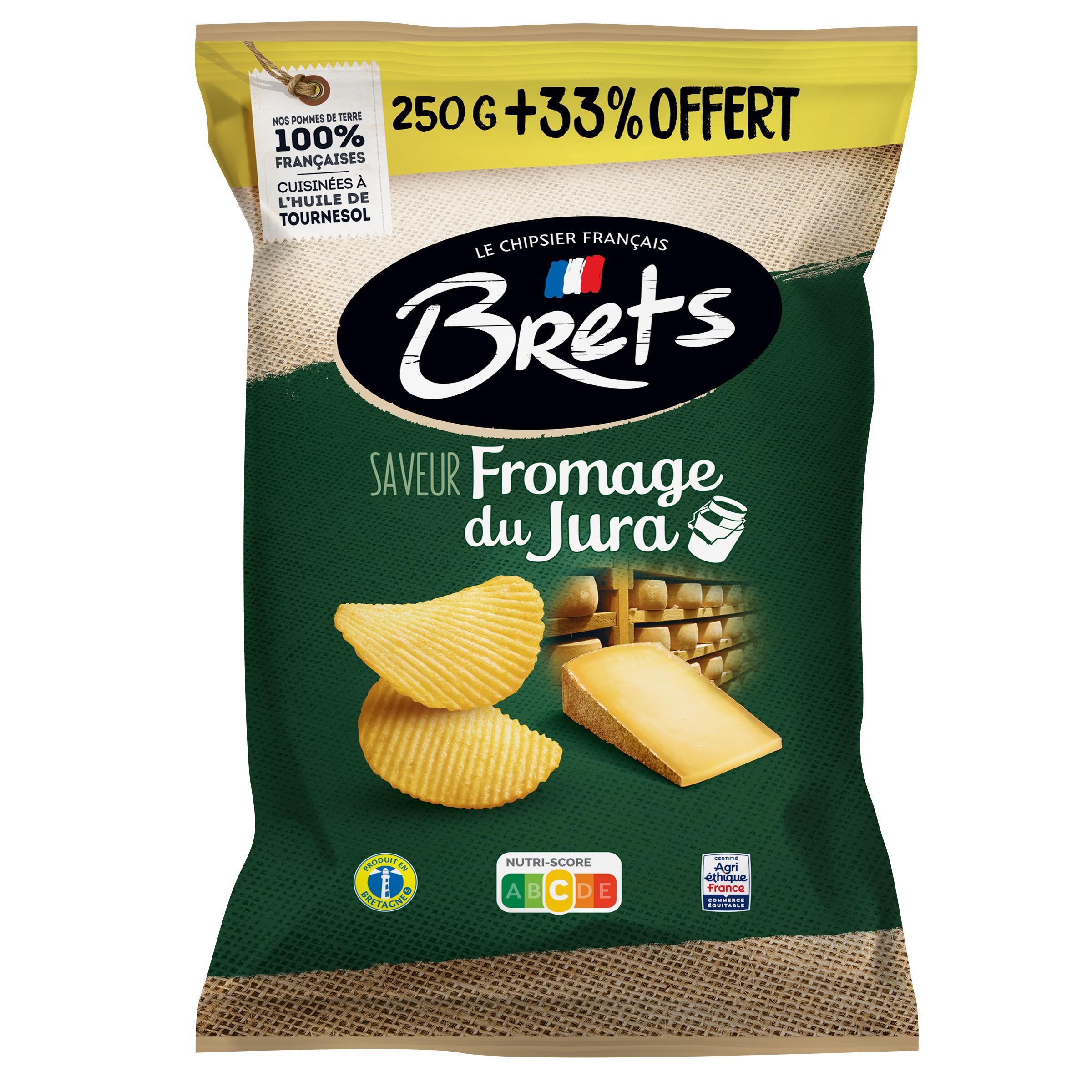 BRETS Chips de pomme de terre AOP saveur fromage du Jura 333g FORMAT PROMO