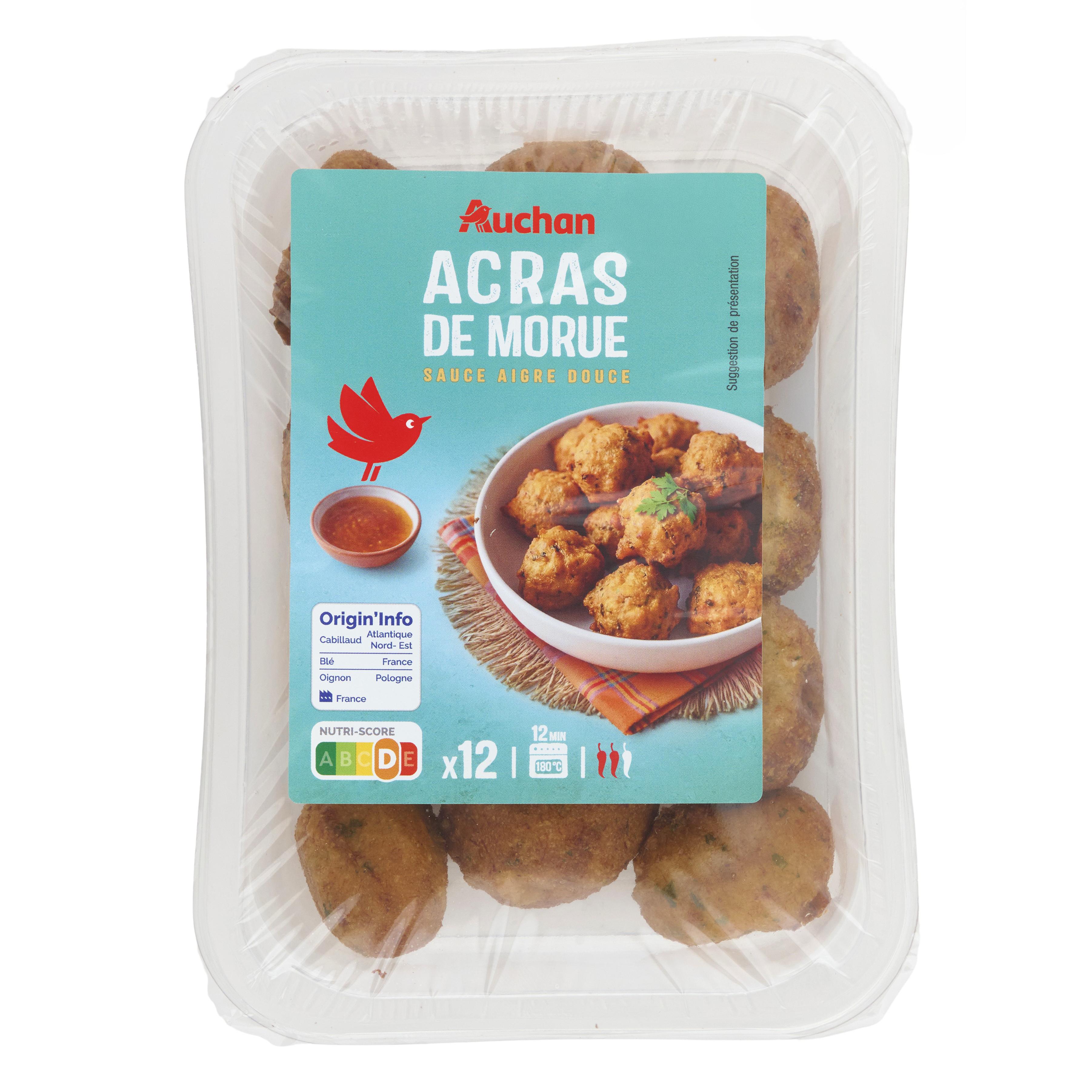 AUCHAN Accras de morue 12 pièces 200g