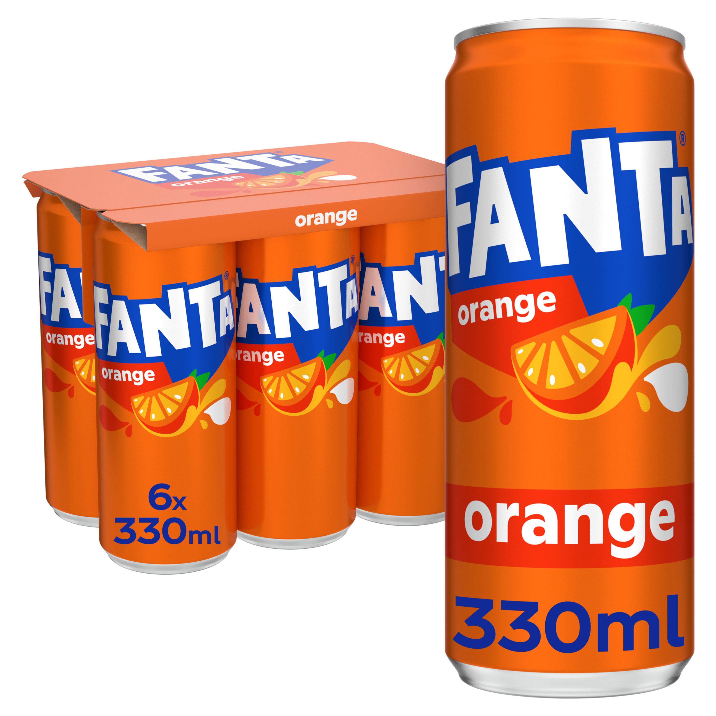 FANTA Boisson gazeuse aromatisée orange boîtes 6x33cl