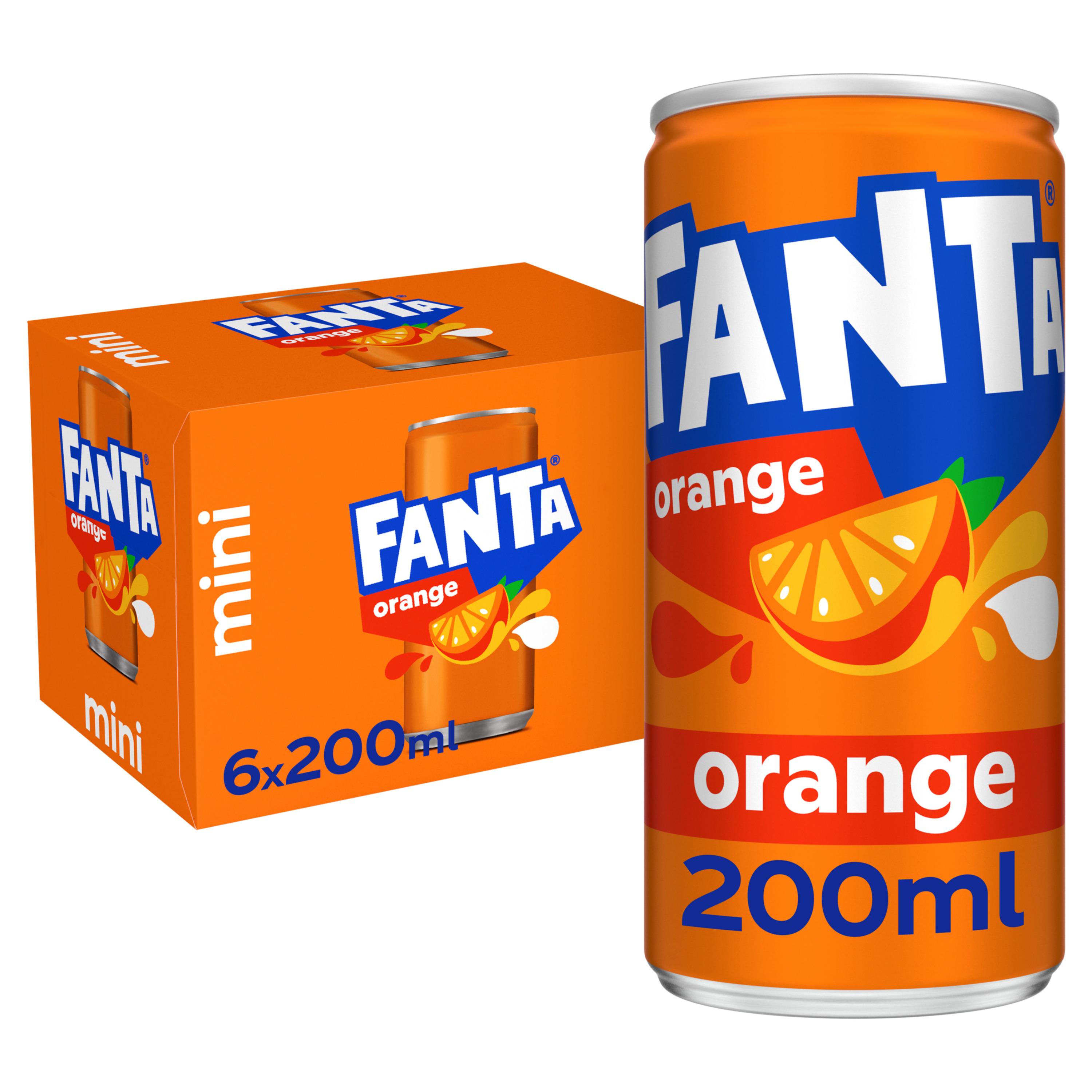 FANTA Boisson gazeuse aromatisée orange boîtes 6x20cl