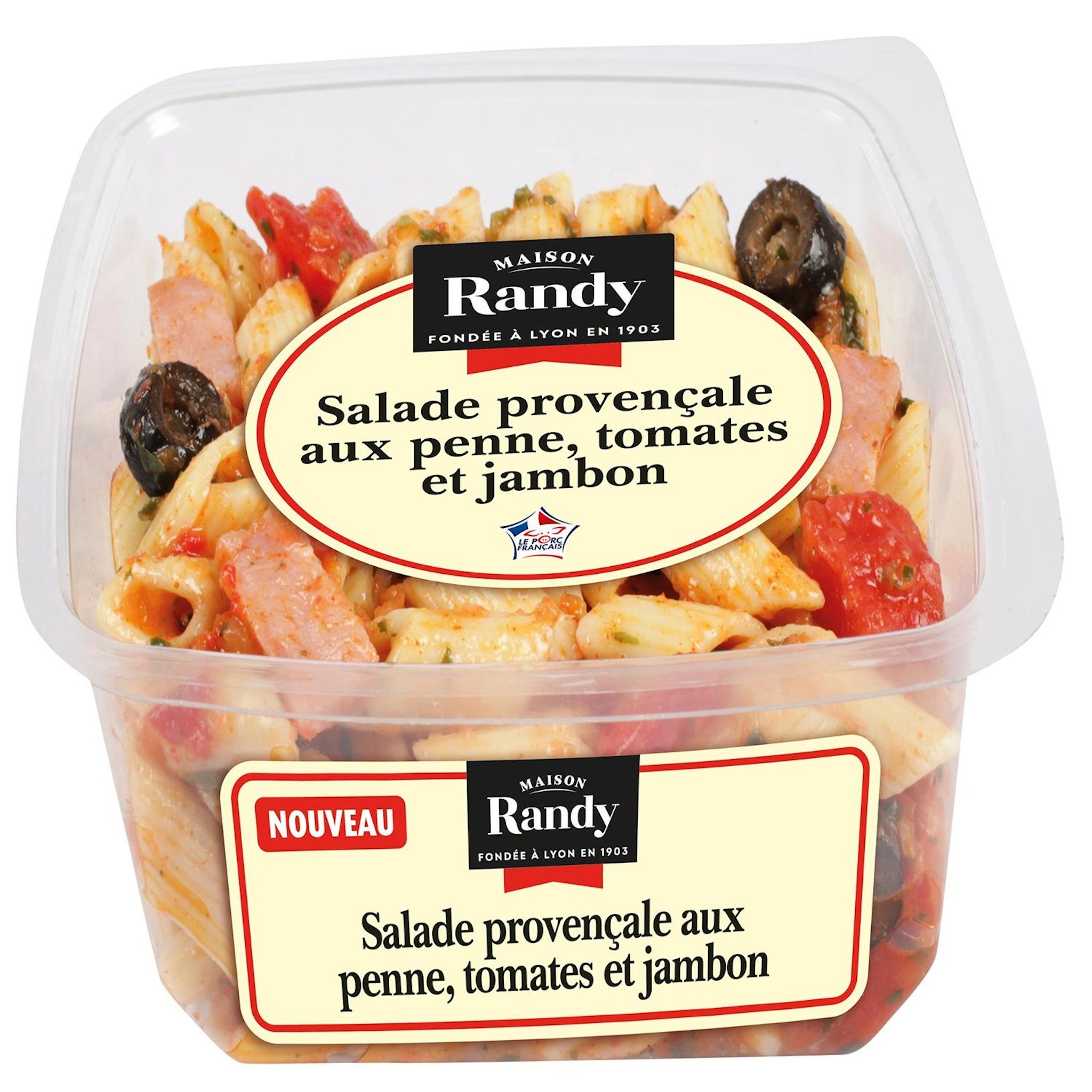 MAISON RANDY Salade provençale aux pennes tomates et jambon 300g
