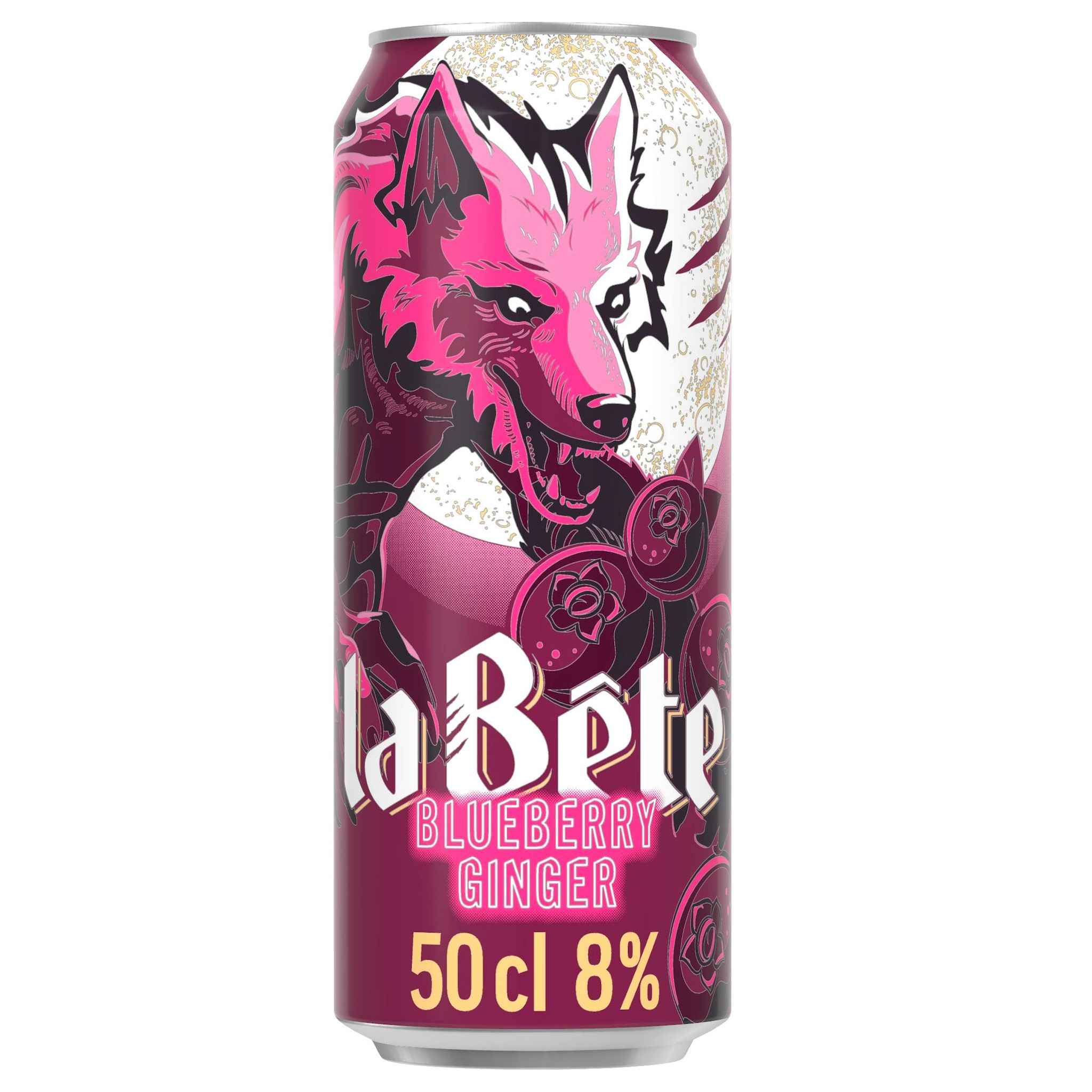 LA BÊTE Blueberry Ginger bière aromatisée myrtille et gingembre 8% boîte 50cl