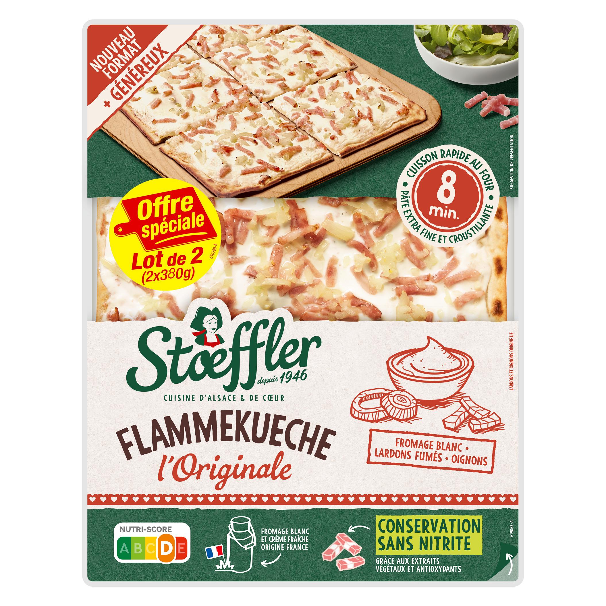 STOEFFLER L'Originale Flammekueche aux oignons et lardons 2x380g