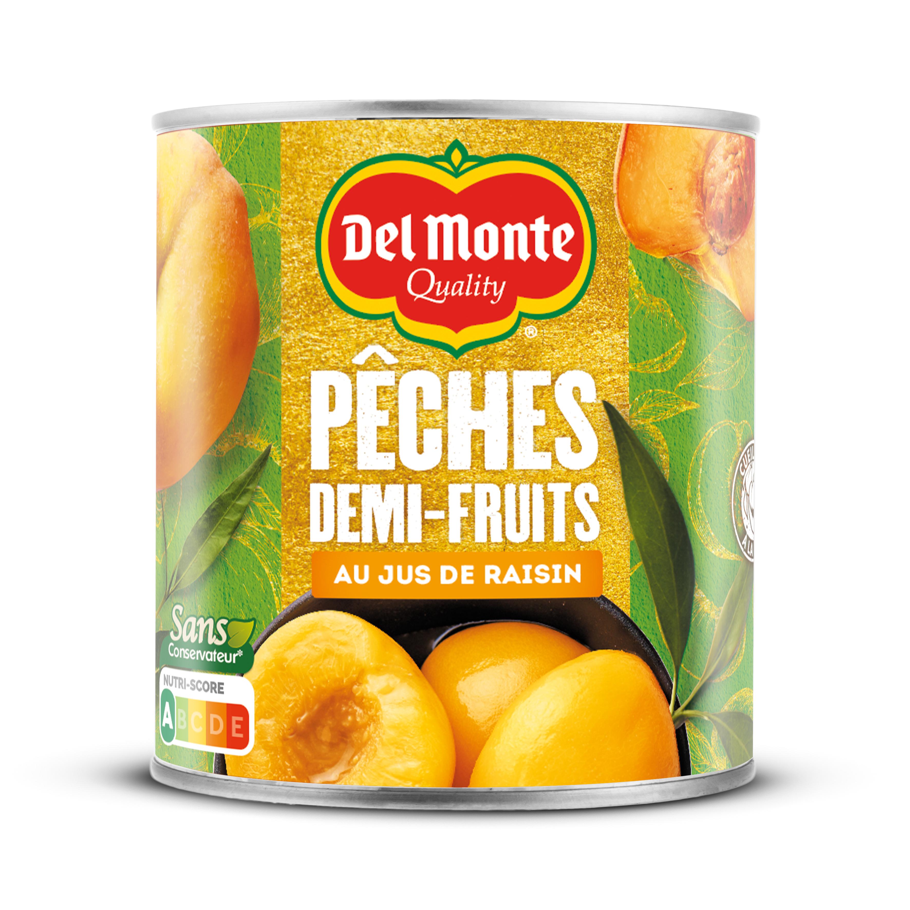 DEL MONTE Edition Gold pêches demi-fruits au jus 825g