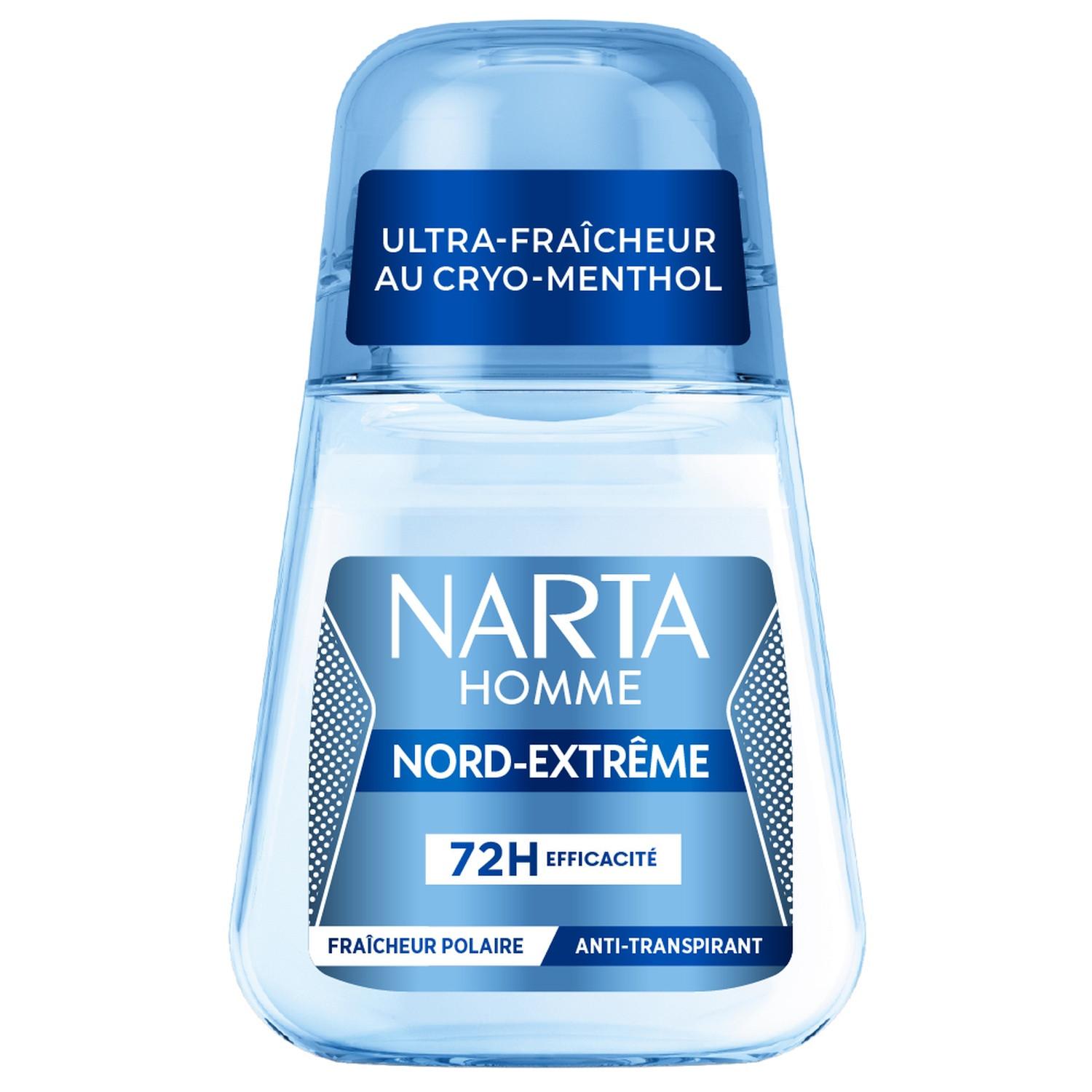 NARTA Homme Déodorant roll-on nord extrême 72h fraicheur polaire 50ml
