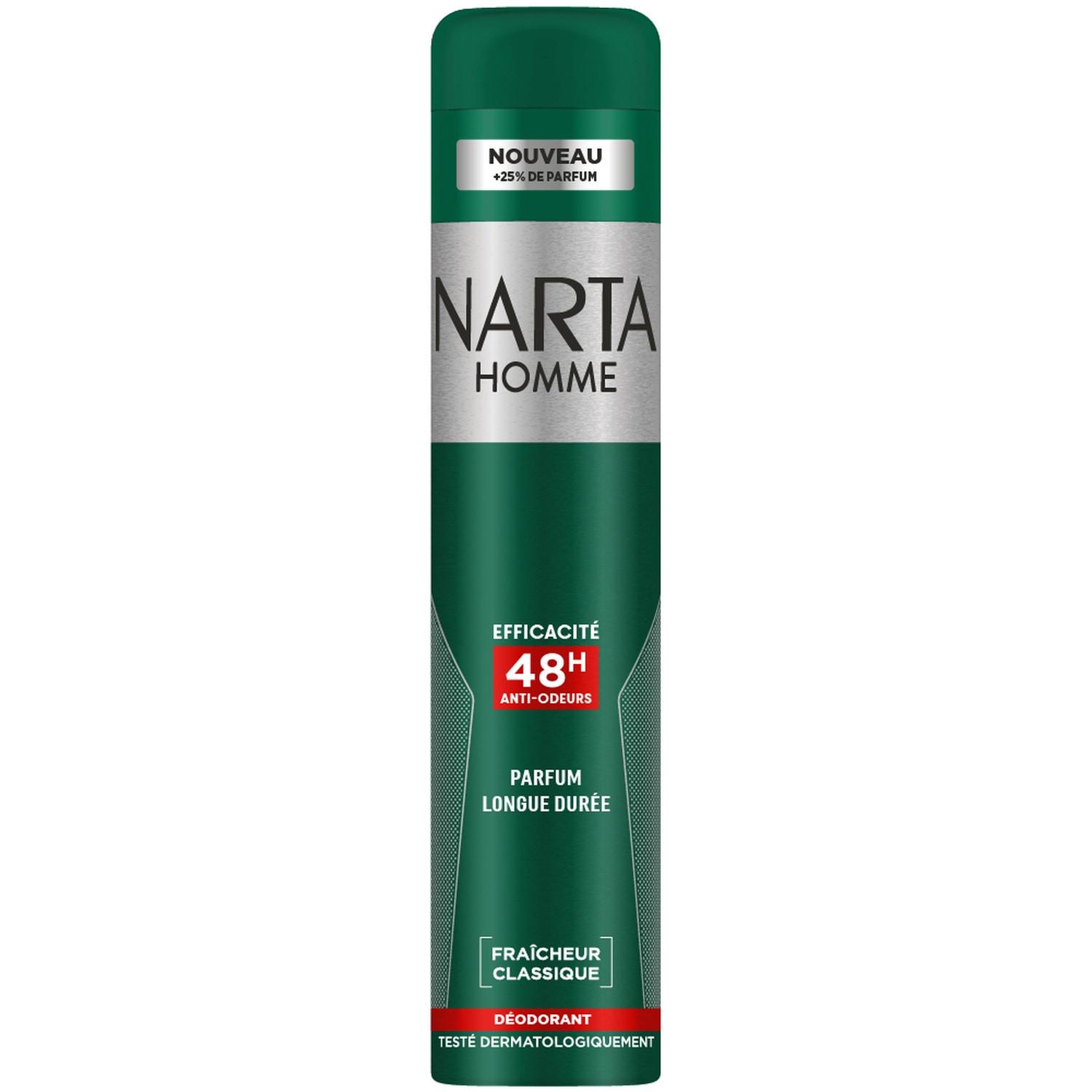 NARTA Homme Déodorant spray 48h fraîcheur classique 200ml