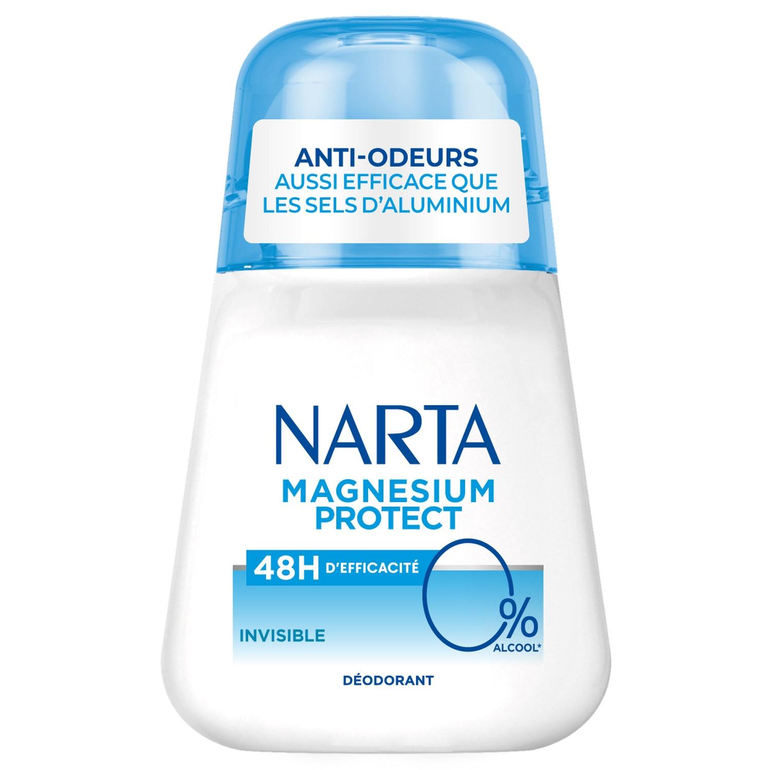 NARTA Magnésium Protect Déodorant bille 48h invisible 50ml