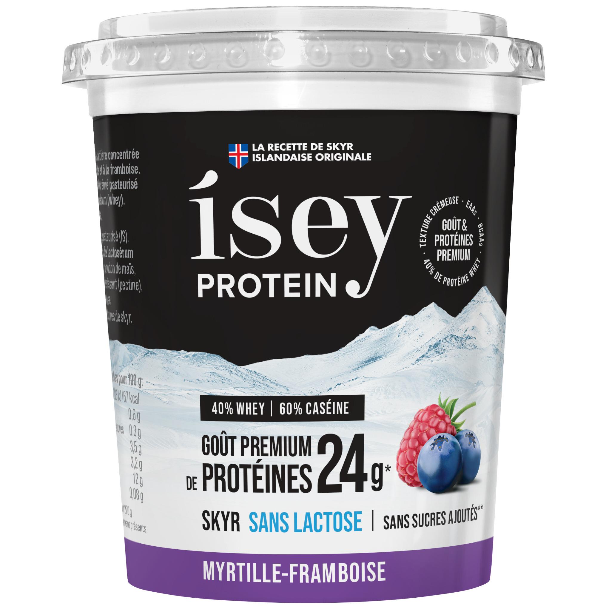 ISEY Protein Skyr saveur myrtille framboise 400g