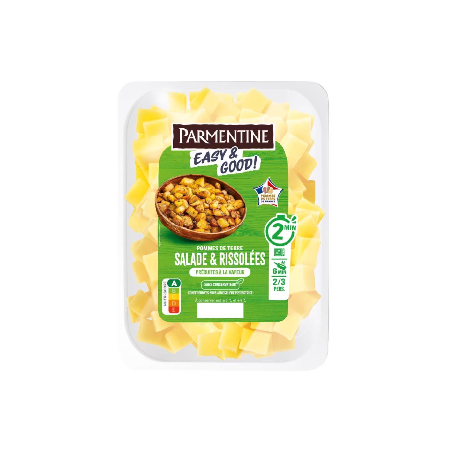 PARMENTINE EASY & GOOD Pommes de terre salade et rissolées précuites à la vapeur 600g